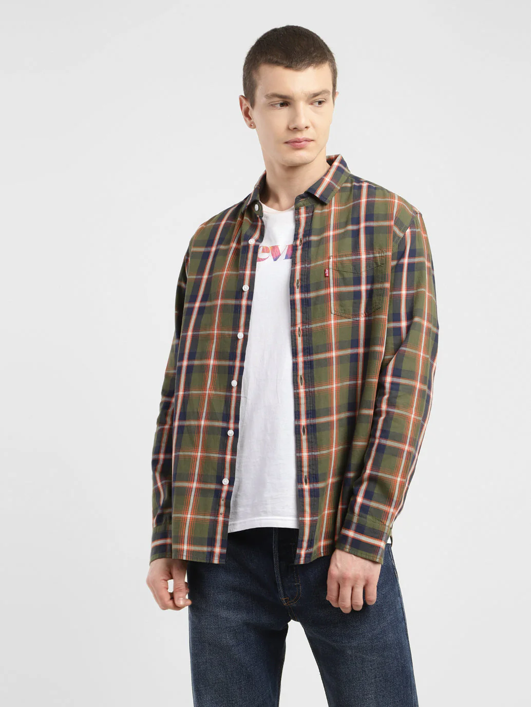 Men's Checkered Slim Fit Shirt - Image 2