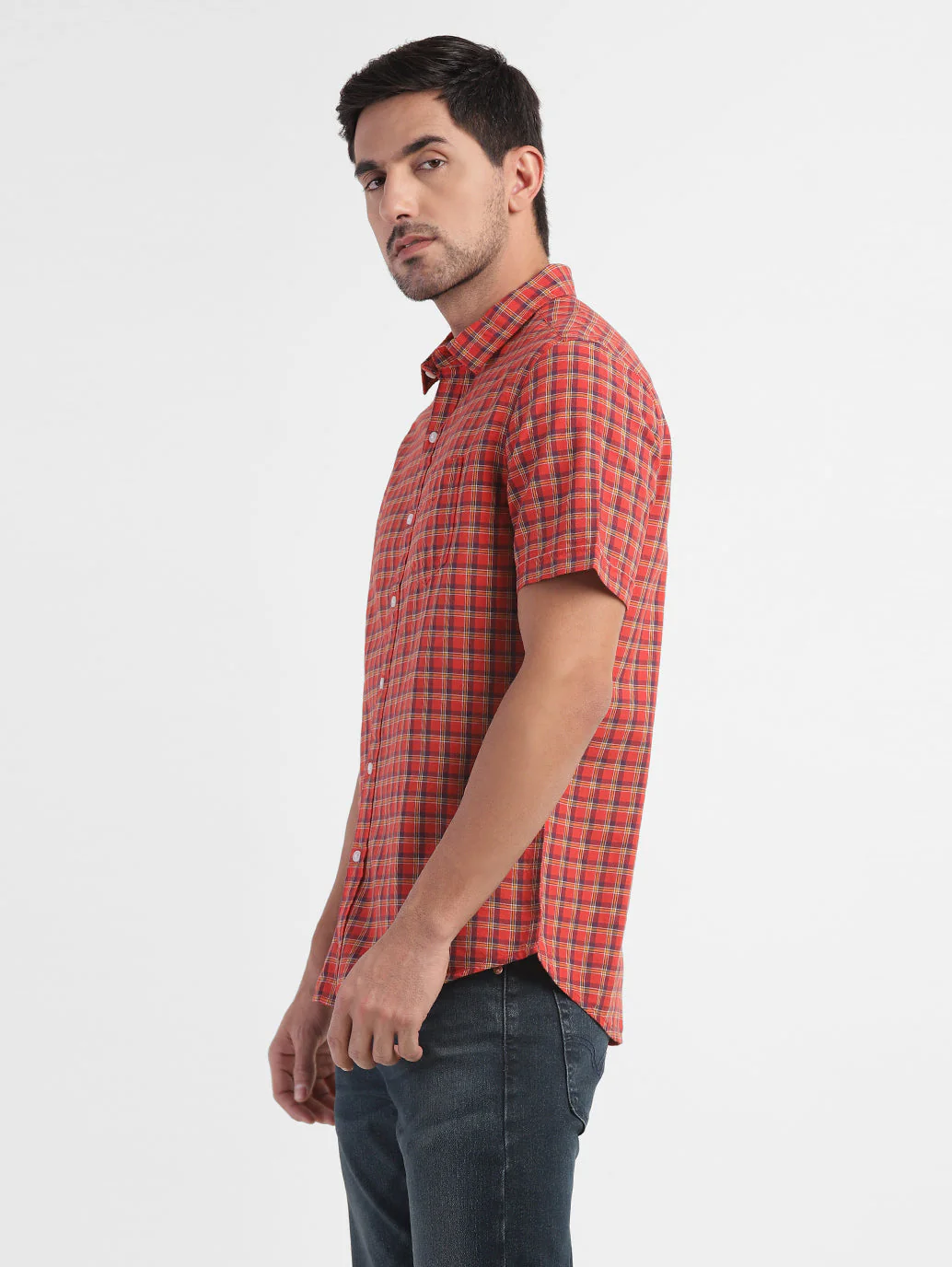 Men's Checkered Slim Fit Shirt - Image 4