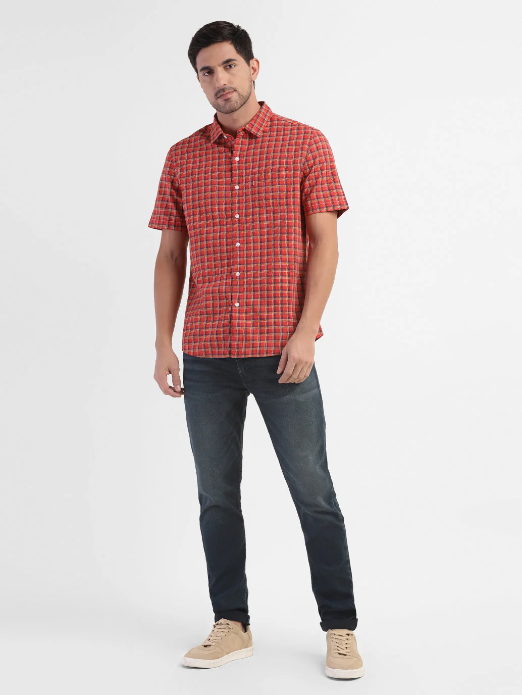 Men's Checkered Slim Fit Shirt - Image 5