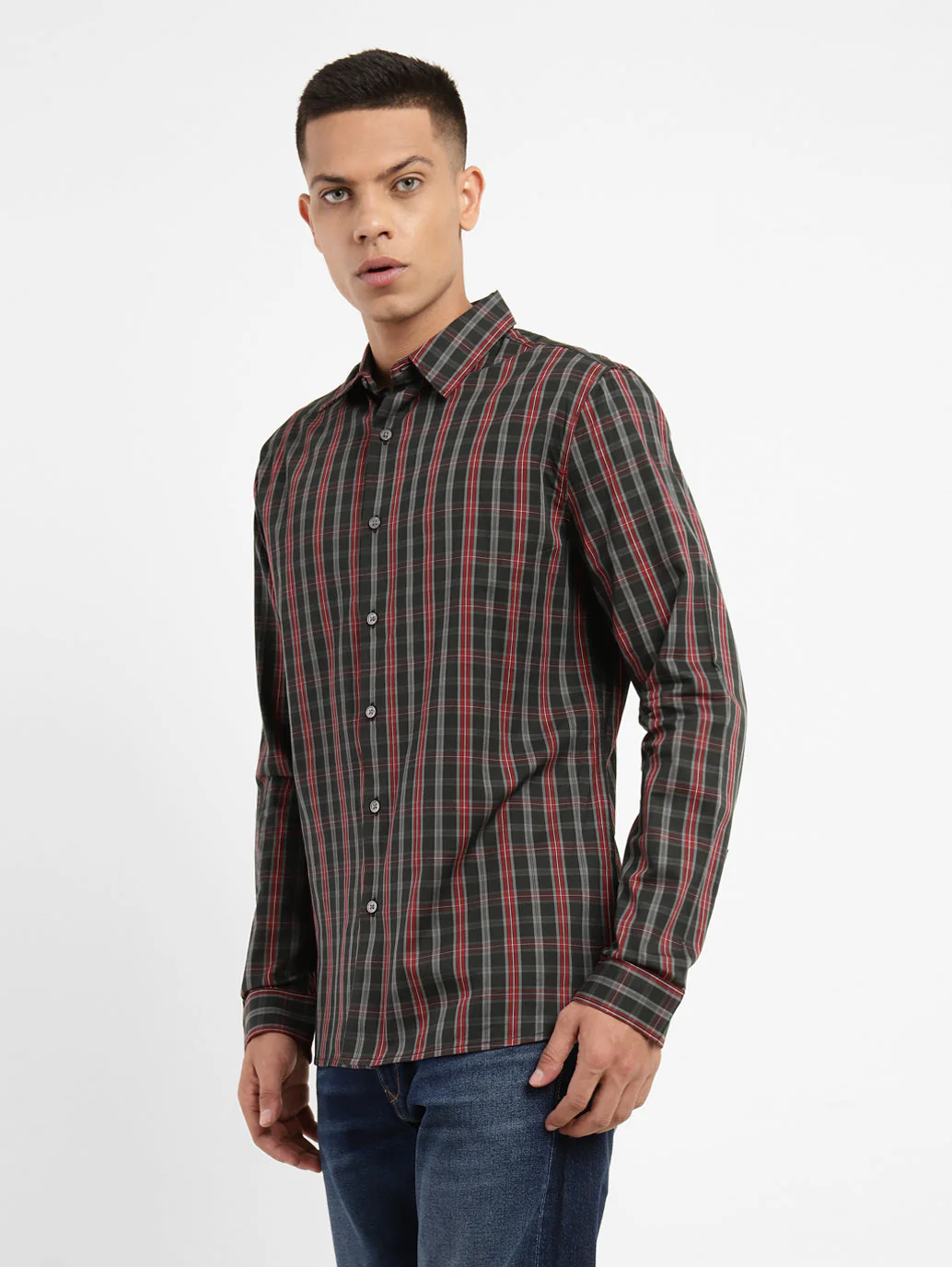 Men's Checked Slim Fit Shirt - Image 4