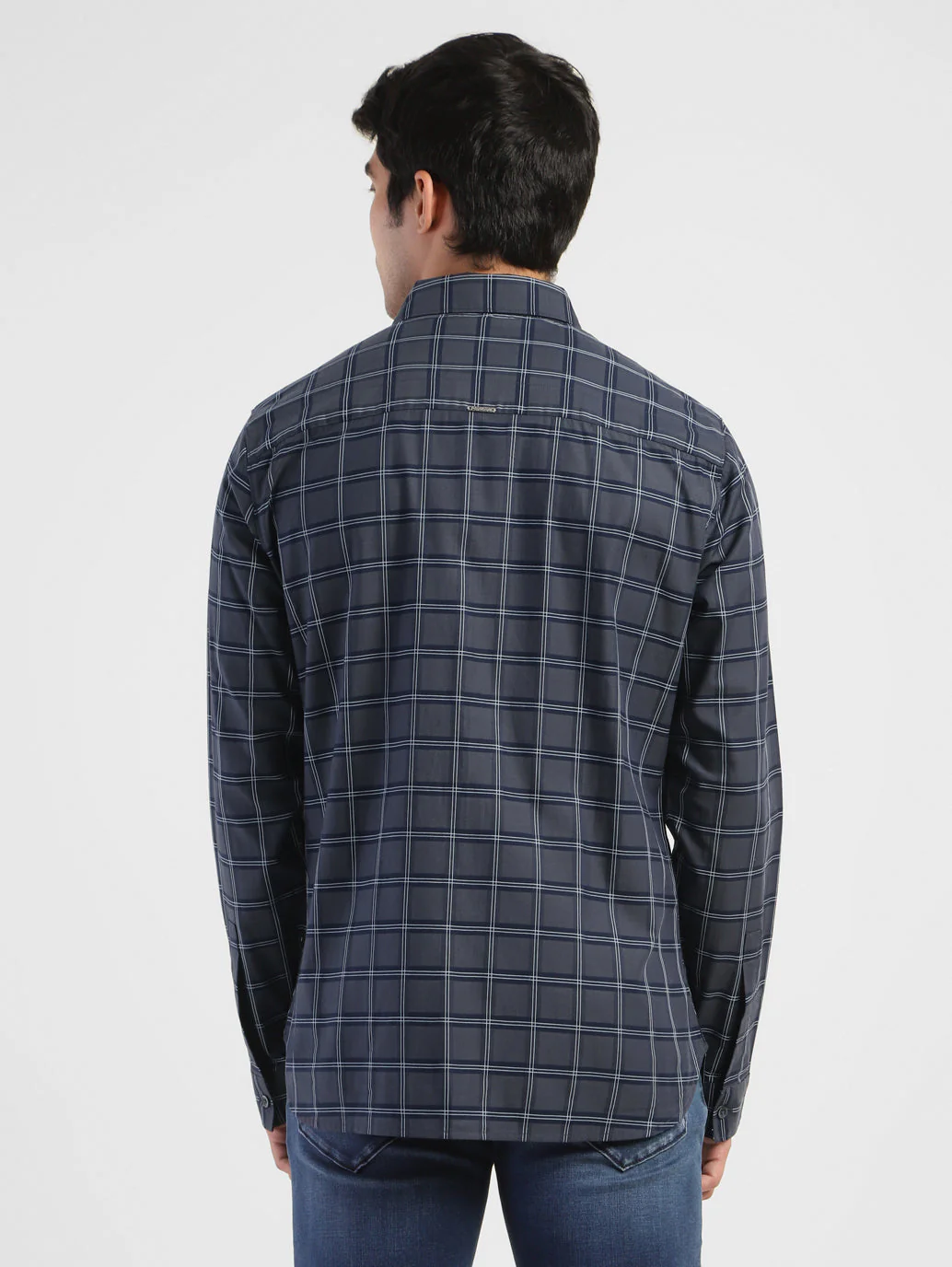 Men's Checkered Spread Collar Shirt - Image 3