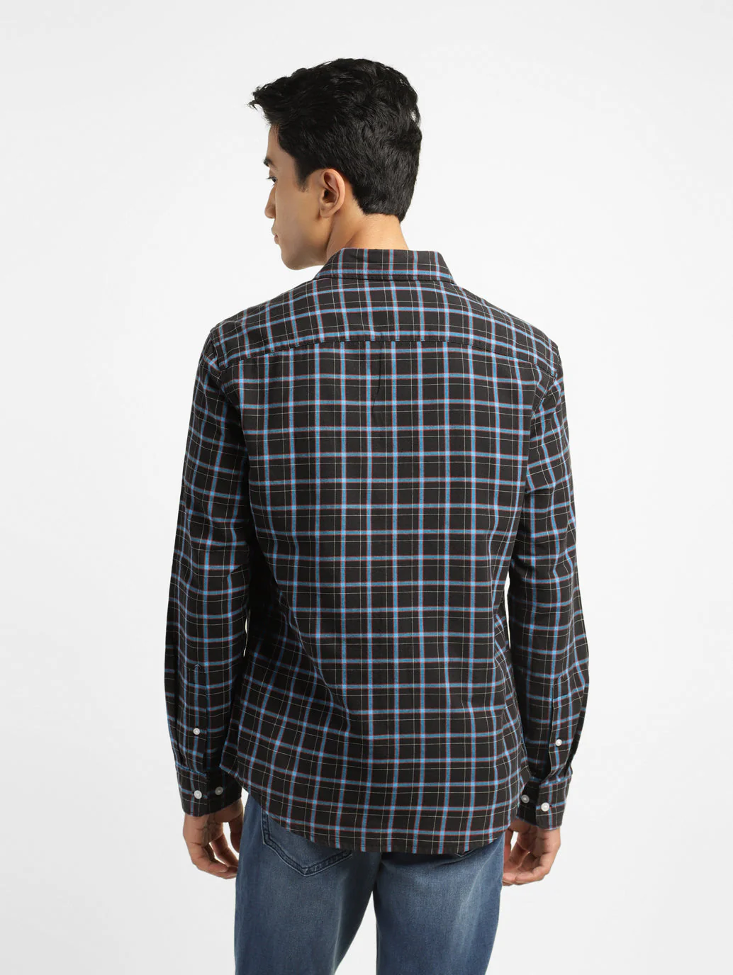 Men's Checked Slim Fit Shirt - Image 3