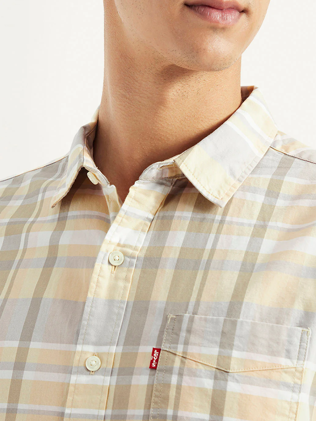 Men's Checkered Slim Fit Oxford Shirt - Image 4