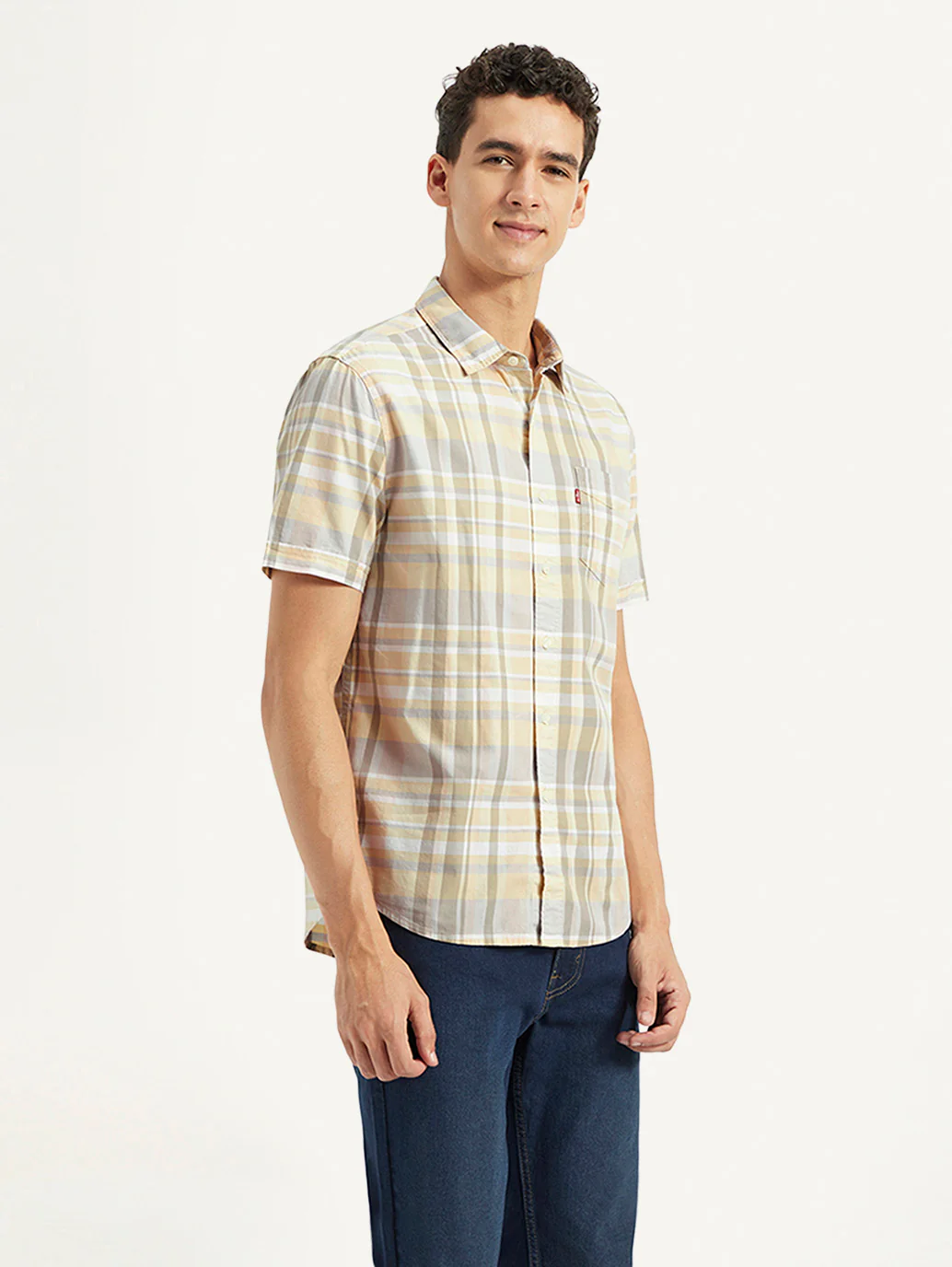 Men's Checkered Slim Fit Oxford Shirt - Image 5