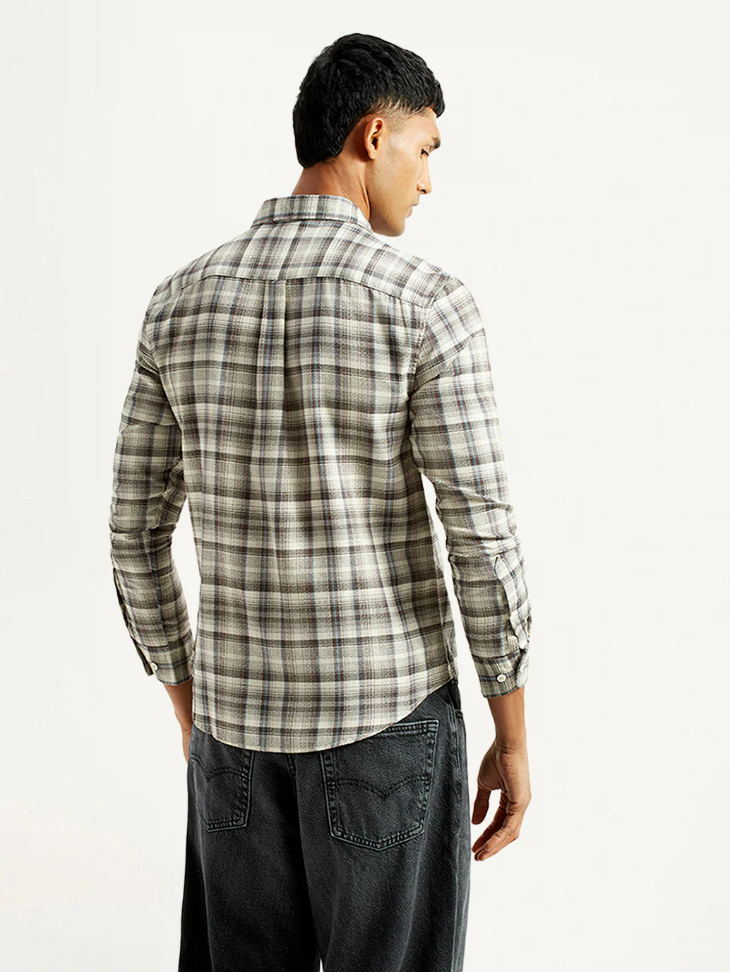 Men's Checkered Multi Color Slim Fit Shirt - Image 2