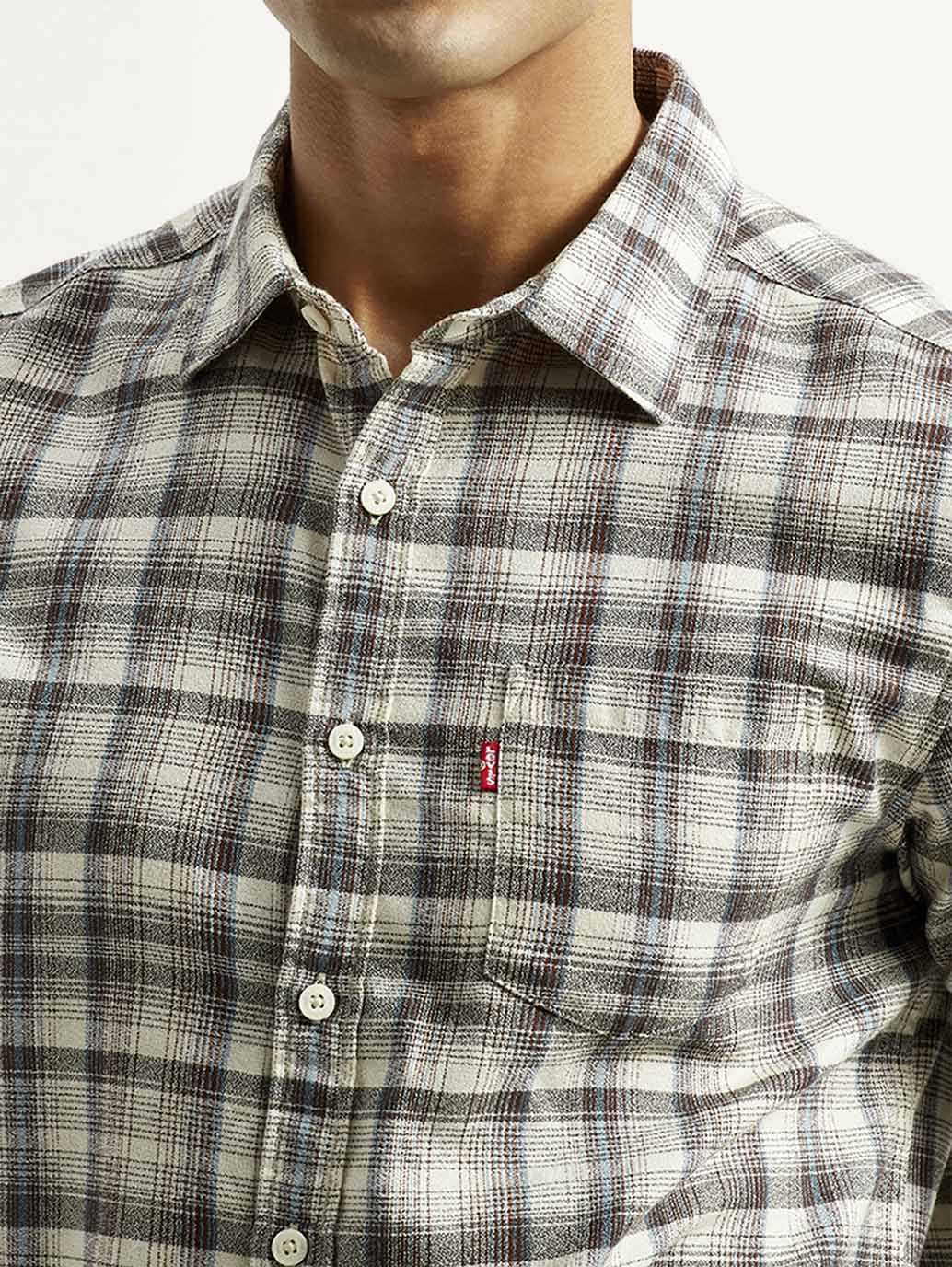 Men's Checkered Multi Color Slim Fit Shirt - Image 3