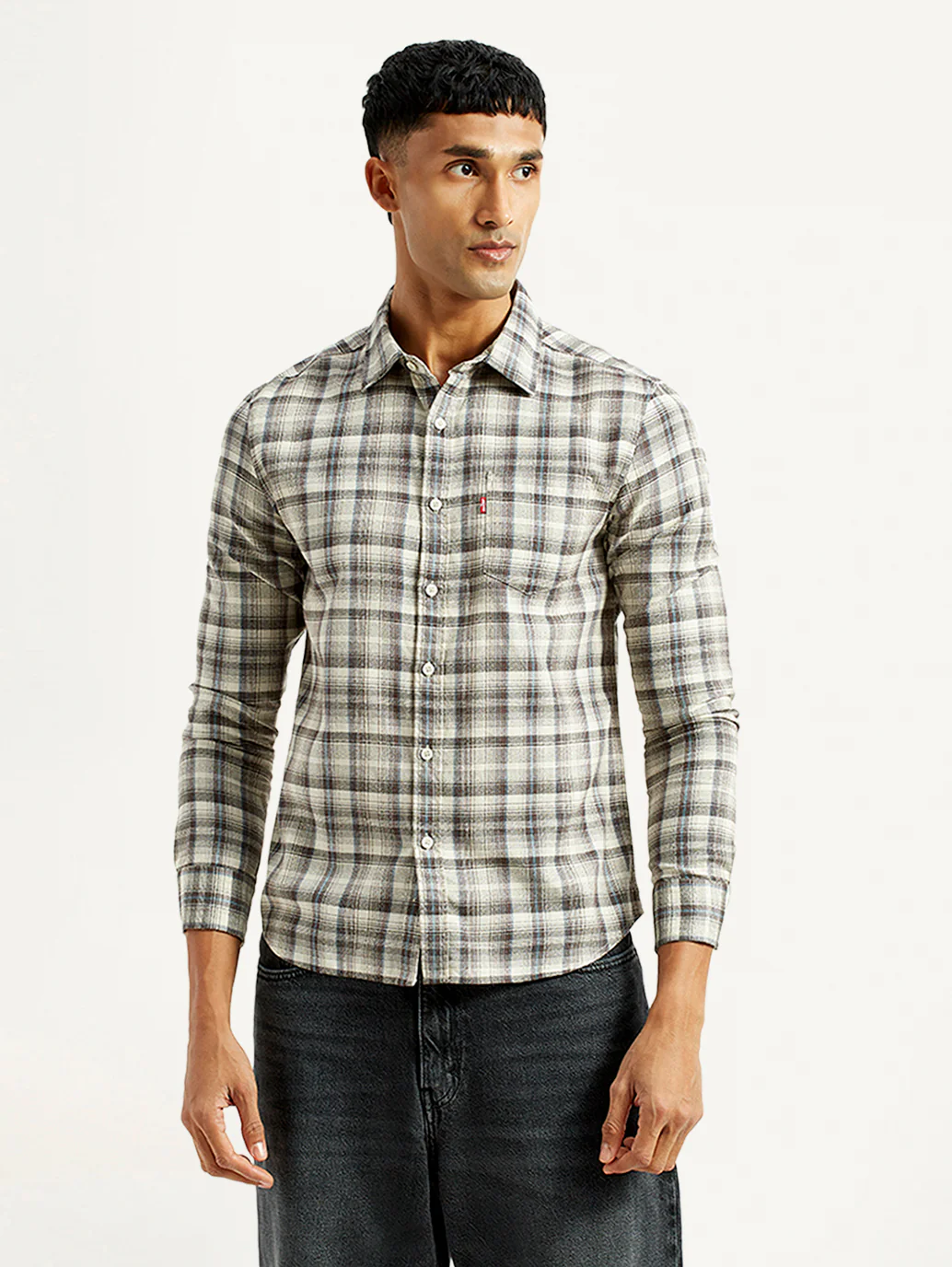 Men's Checkered Multi Color Slim Fit Shirt - Image 4