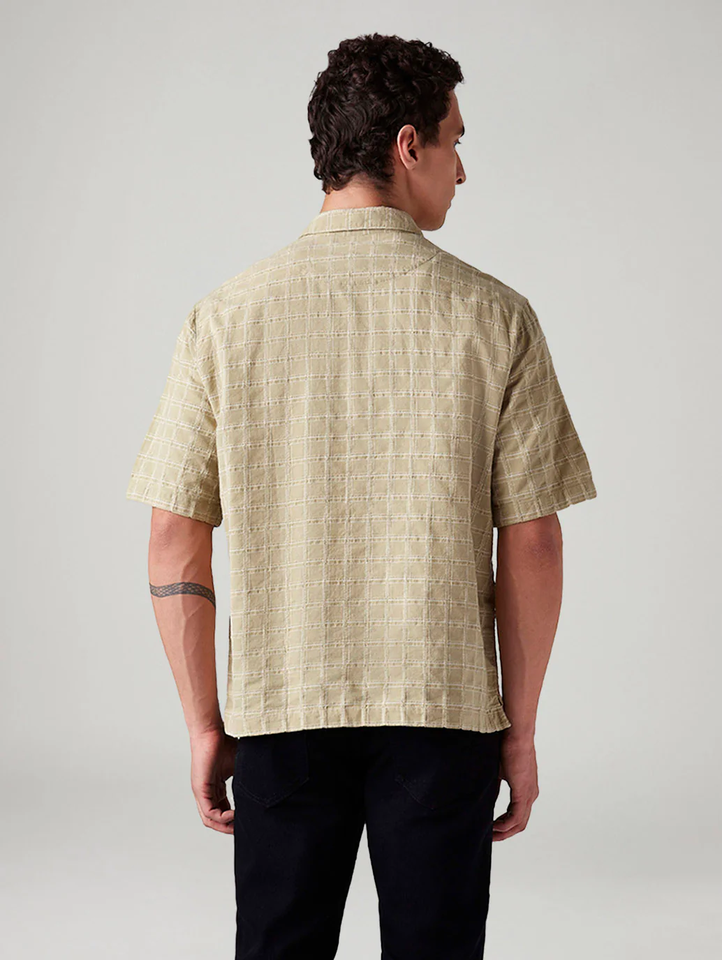 Men's Checkered Boxy Fit Shirt - Image 3