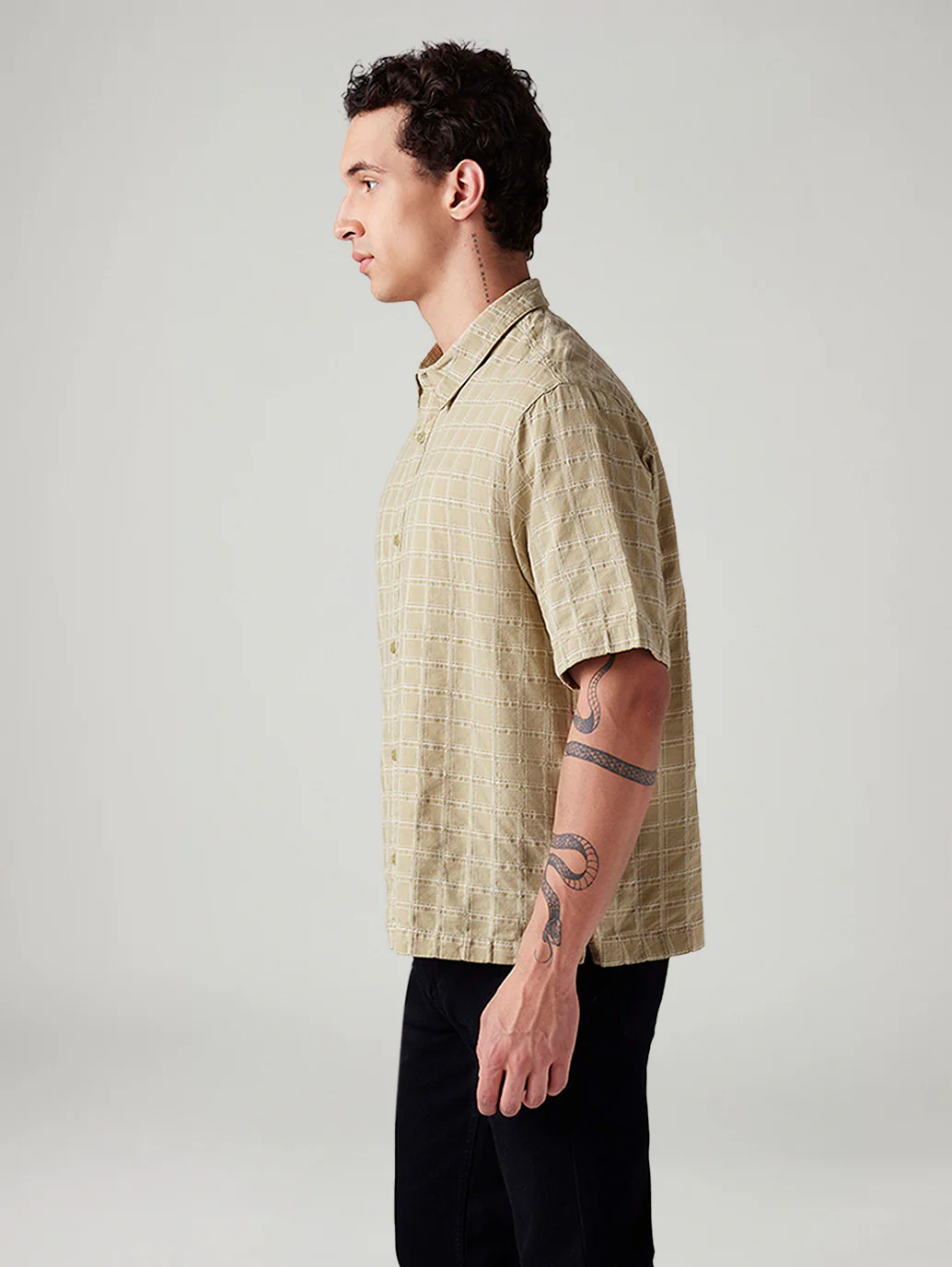Men's Checkered Boxy Fit Shirt - Image 5