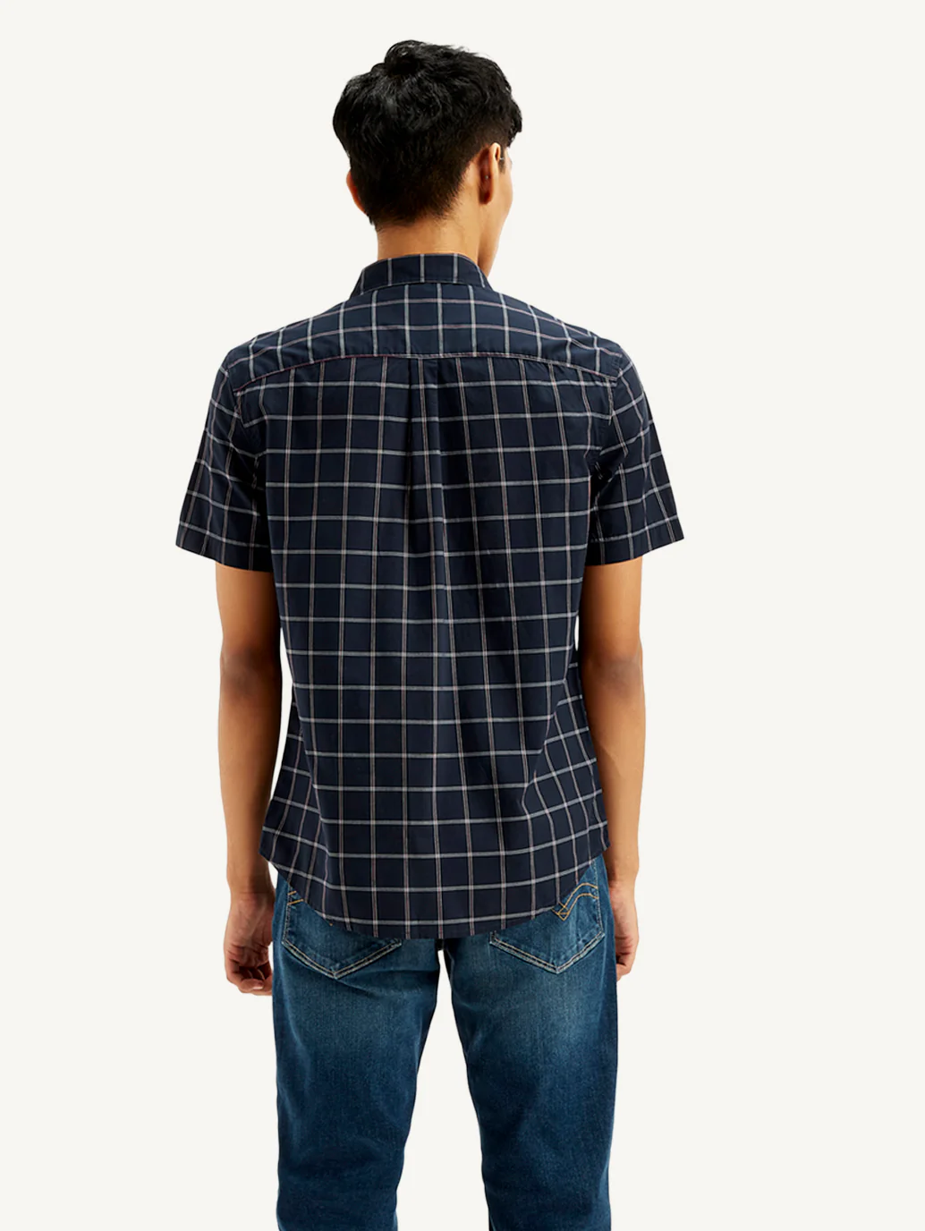 Men's Checkered Collar Neck Shirt - Image 3