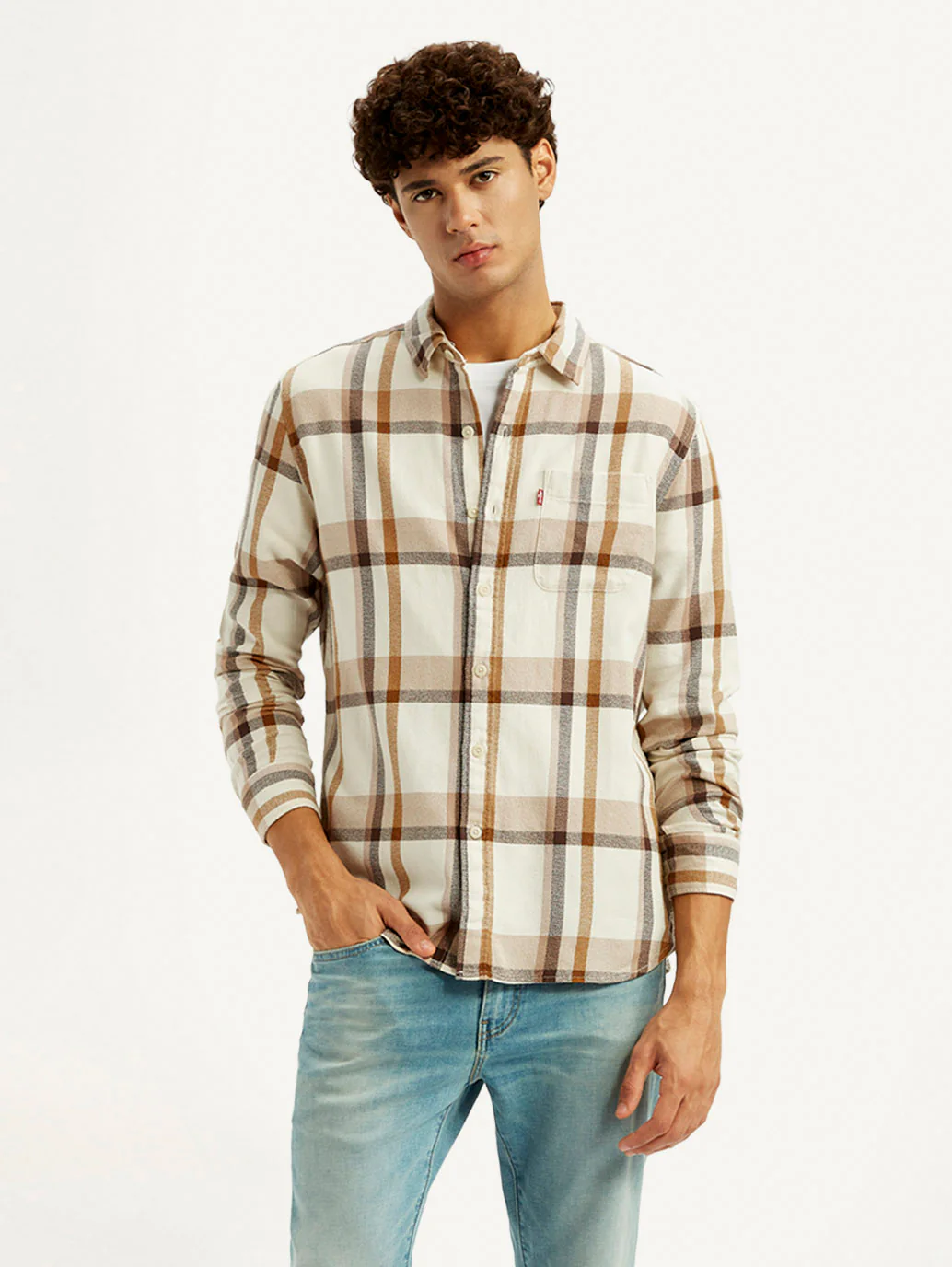 Men's Checkered Multi Color Slim Fit Shirt - Image 2
