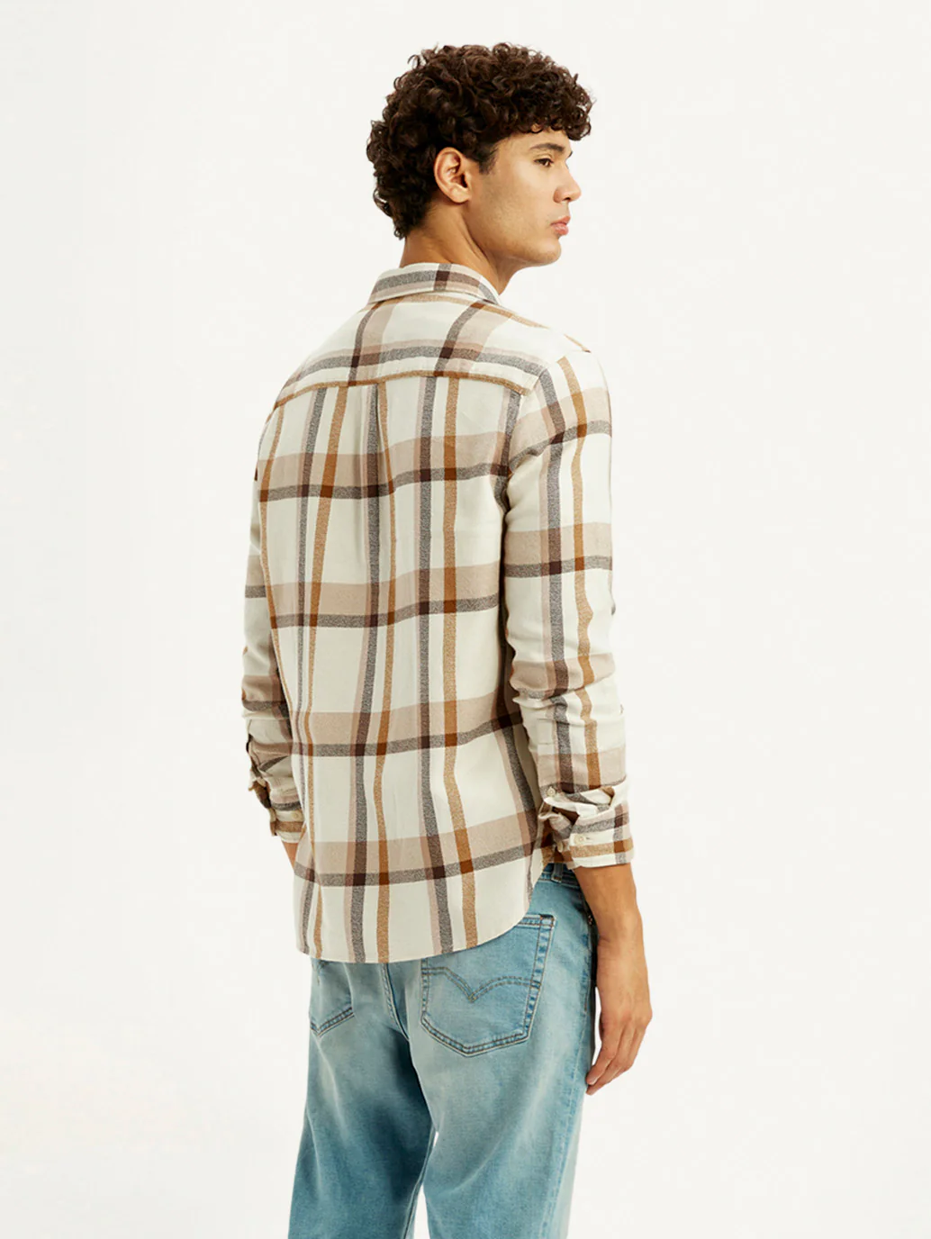 Men's Checkered Multi Color Slim Fit Shirt - Image 4