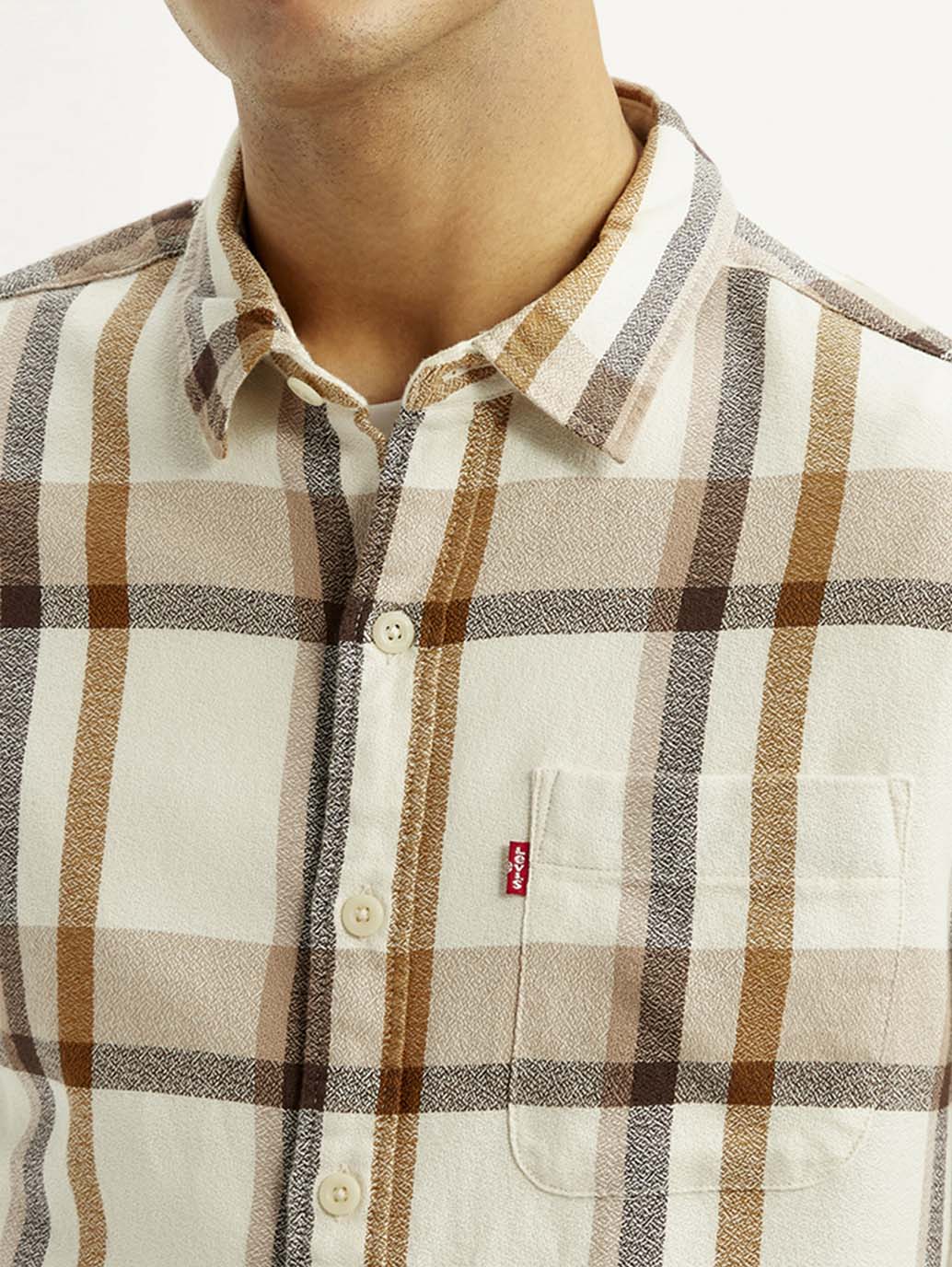 Men's Checkered Multi Color Slim Fit Shirt - Image 5