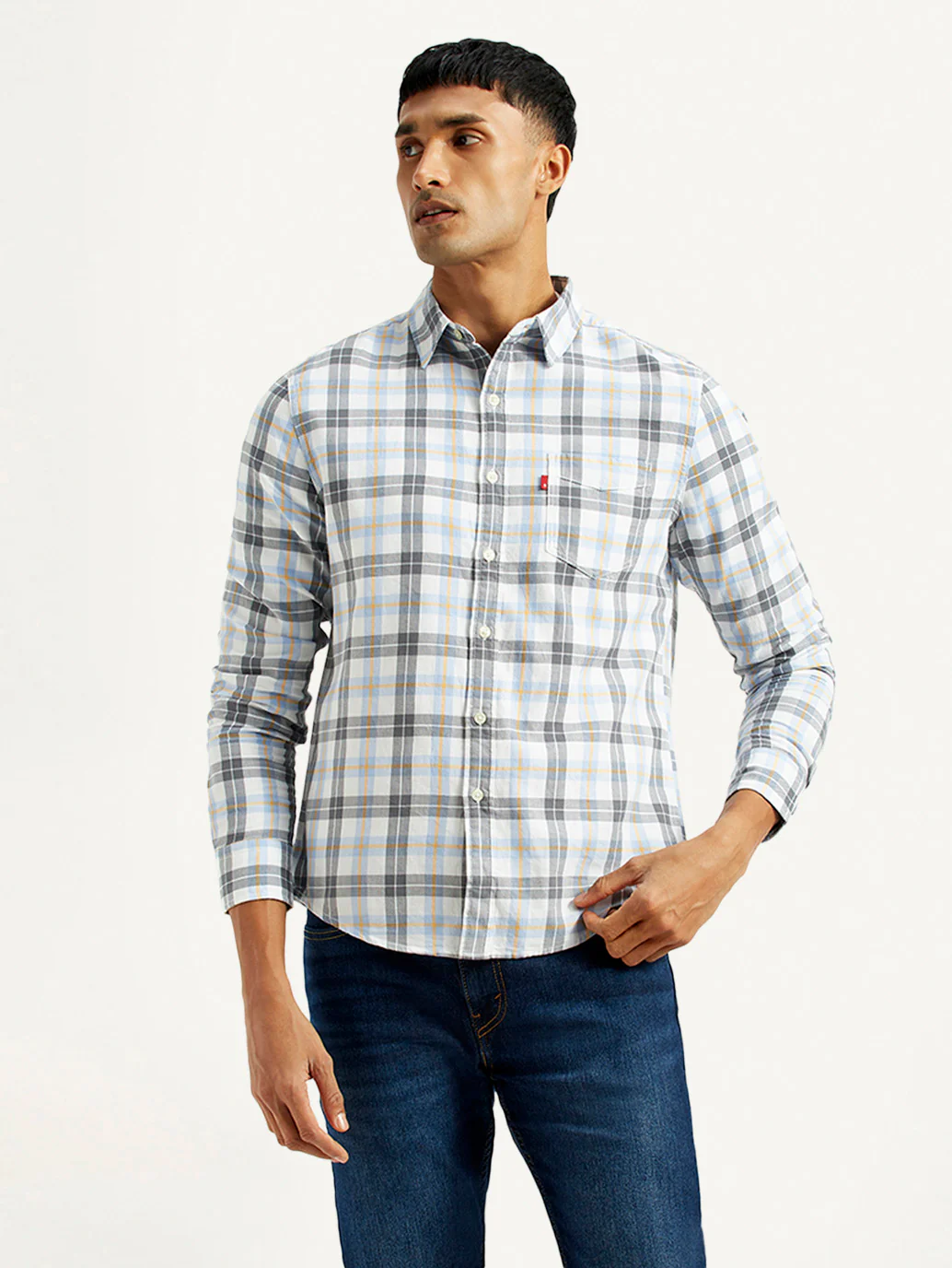 Men's Checkered Multi Color Slim Fit Shirt - Image 5