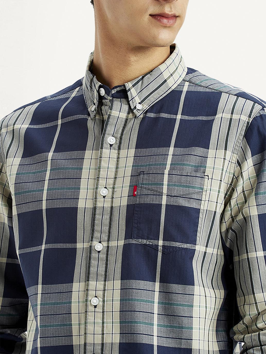 Men's Checkered Multi Color Slim Fit Shirt - Image 3