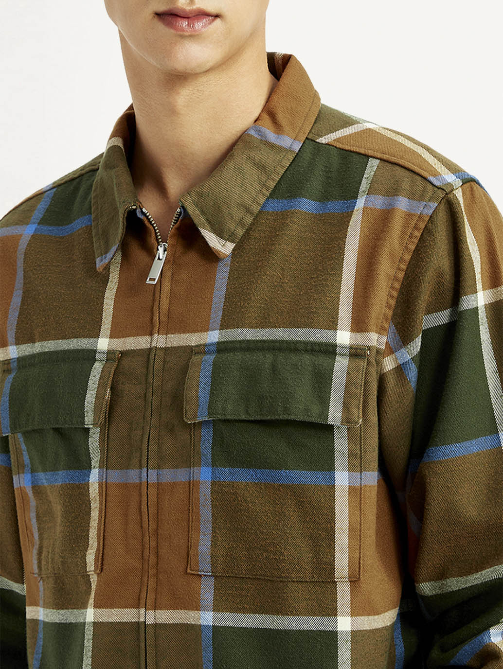 Men's Checkered Relaxed Fit Flannel Shirt - Image 4