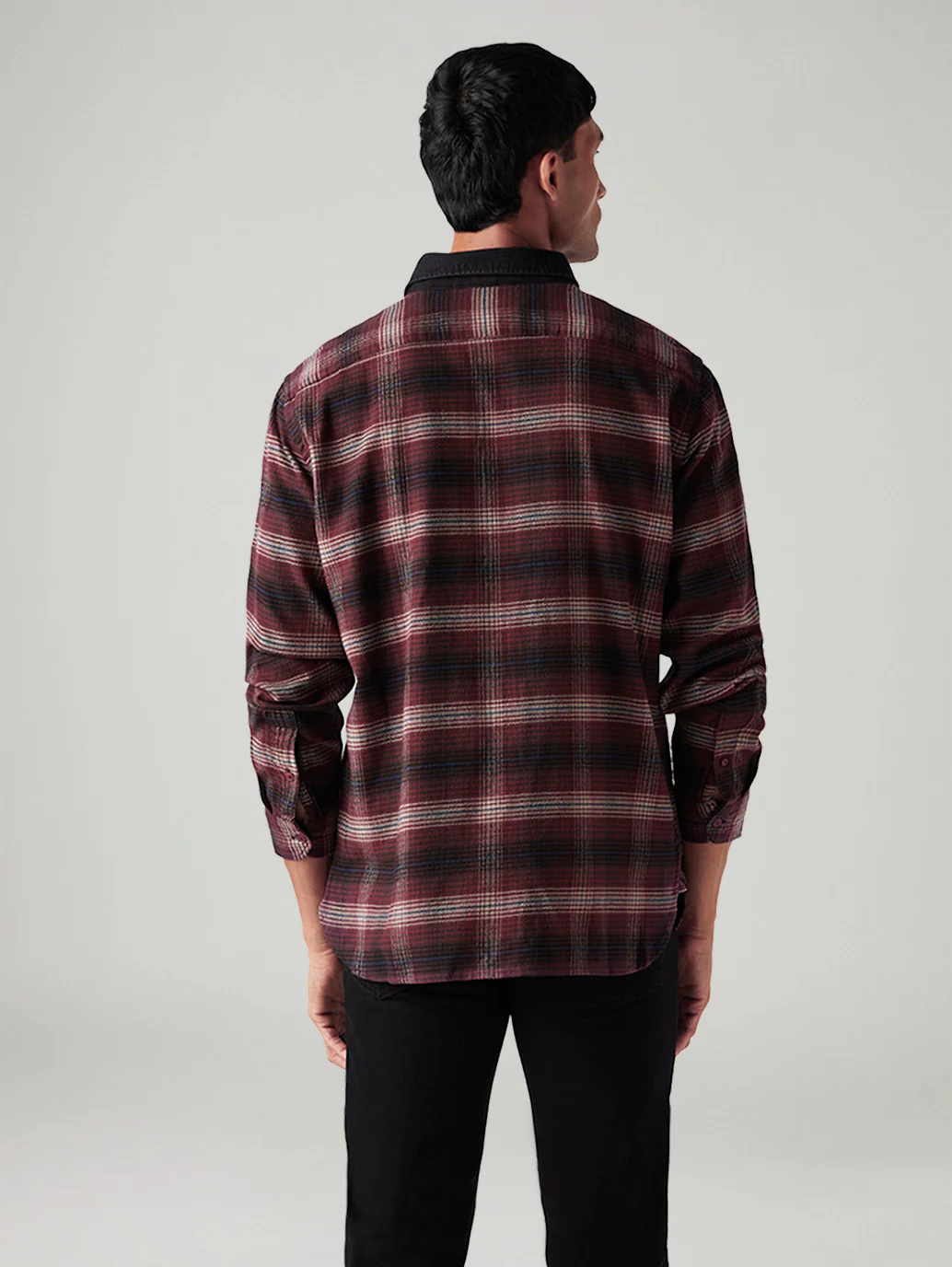 Men's Checkered Relaxed Fit Flannel Shirt - Image 3