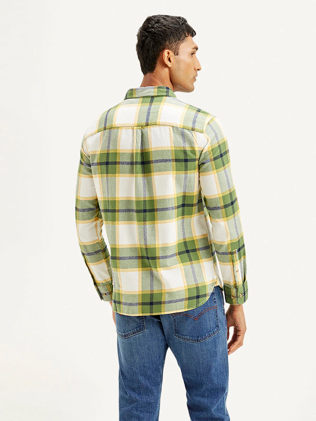 Men's Checkered Loose Fit Flannel Shirt - Image 3