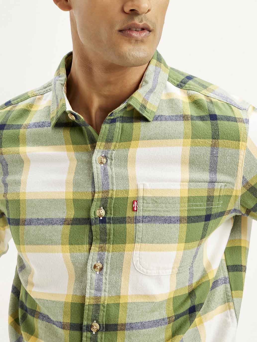 Men's Checkered Loose Fit Flannel Shirt - Image 4