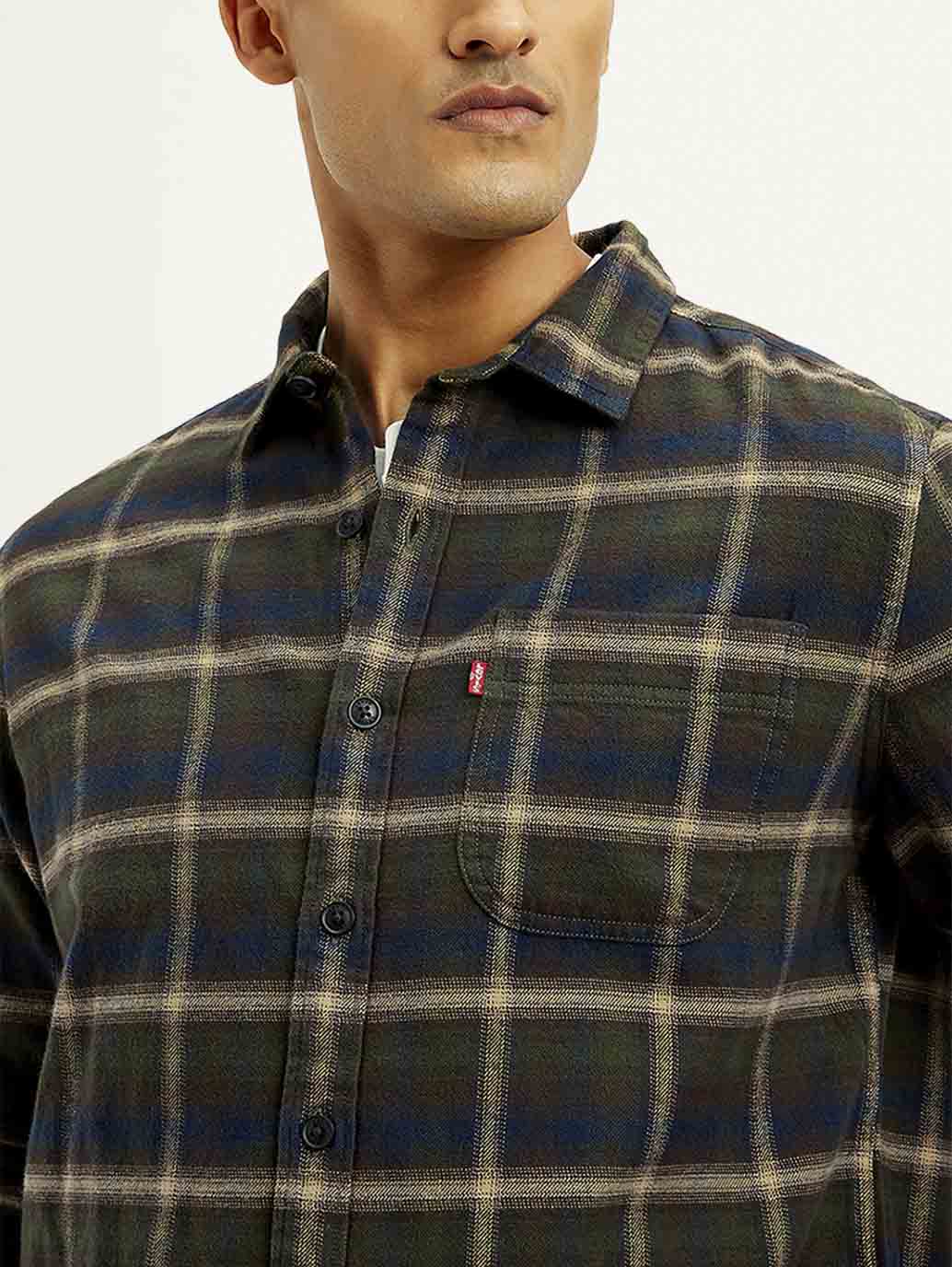 Men's Checkered Loose Fit Flannel Shirt - Image 4