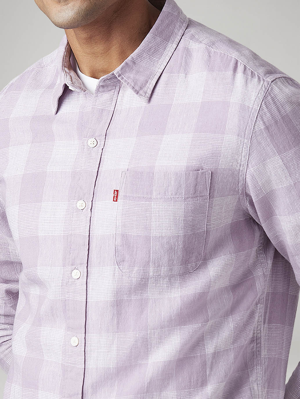Men's Checkered Slim Fit Linen Shirt - Image 4