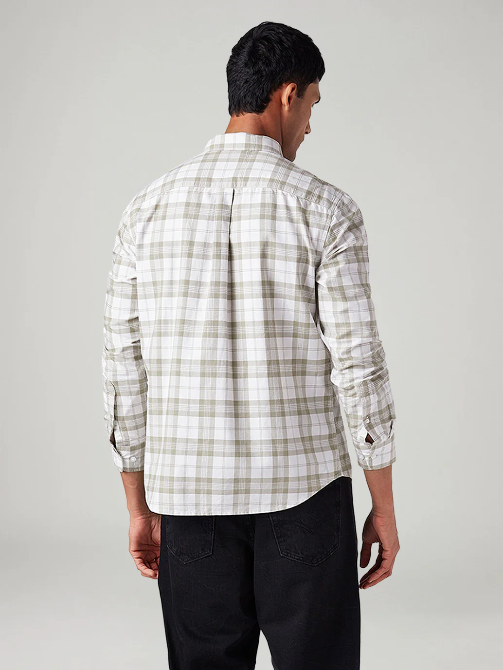 Men's Checkered Slim Fit Oxford Shirt - Image 3