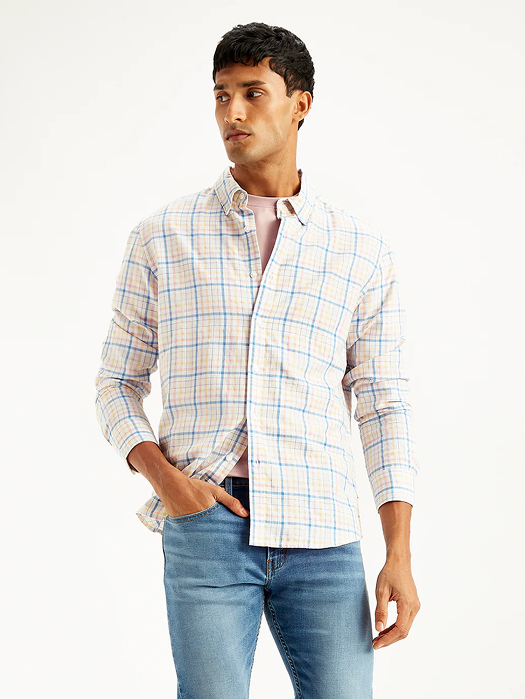 Men's Checkered Slim Fit Shirt