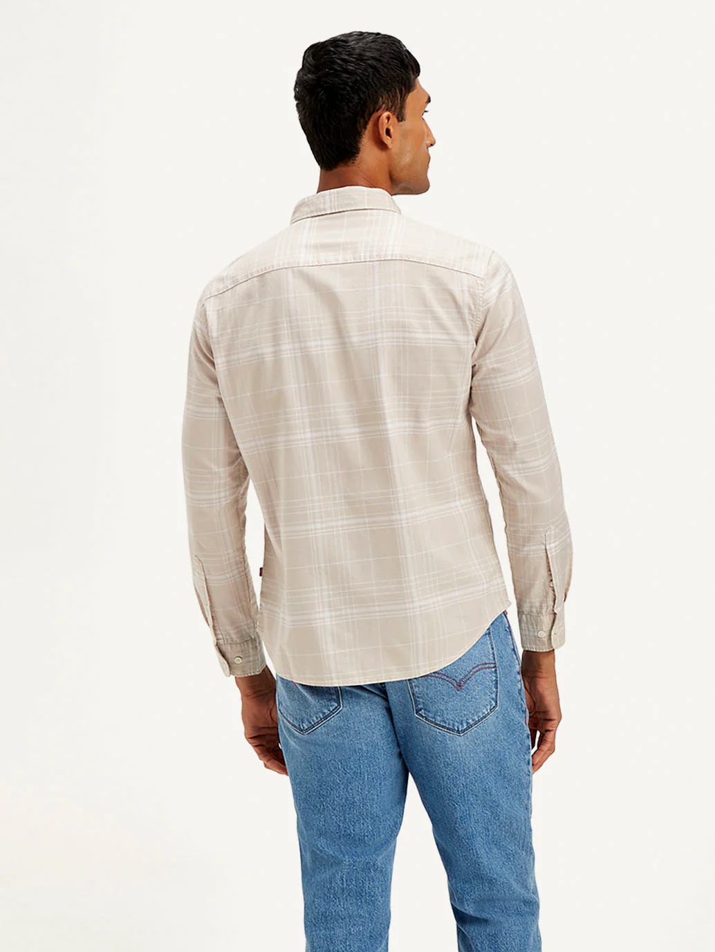 Men's Checkered Slim Fit Oxford Shirt - Image 3
