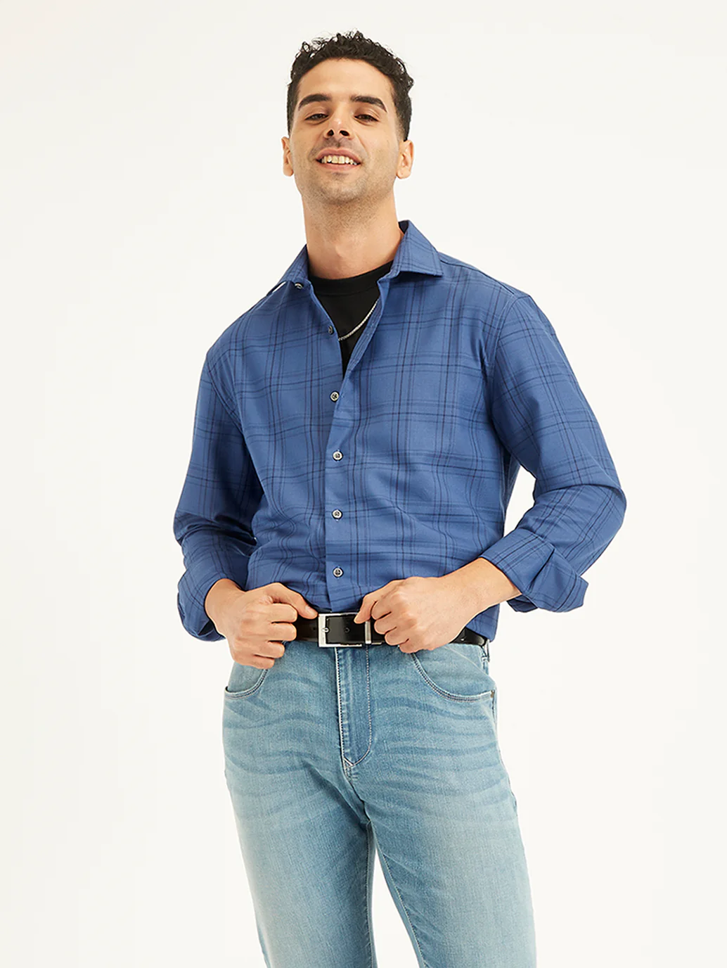 Men's Redloop Checkered Slim Fit Shirt - Image 2