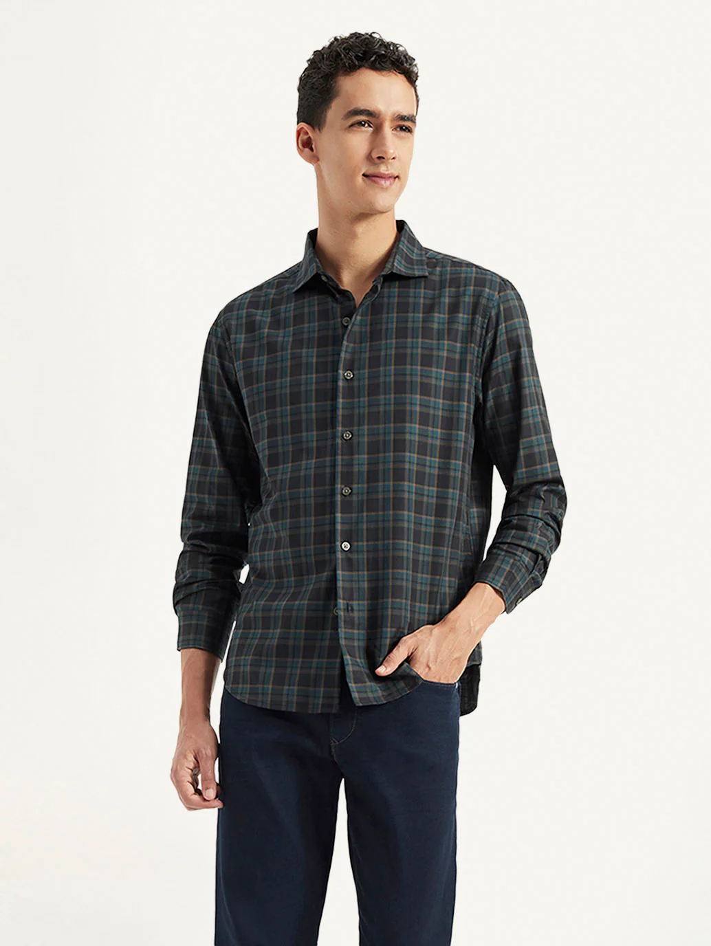 Men's Redloop Checkered Slim Fit Shirt