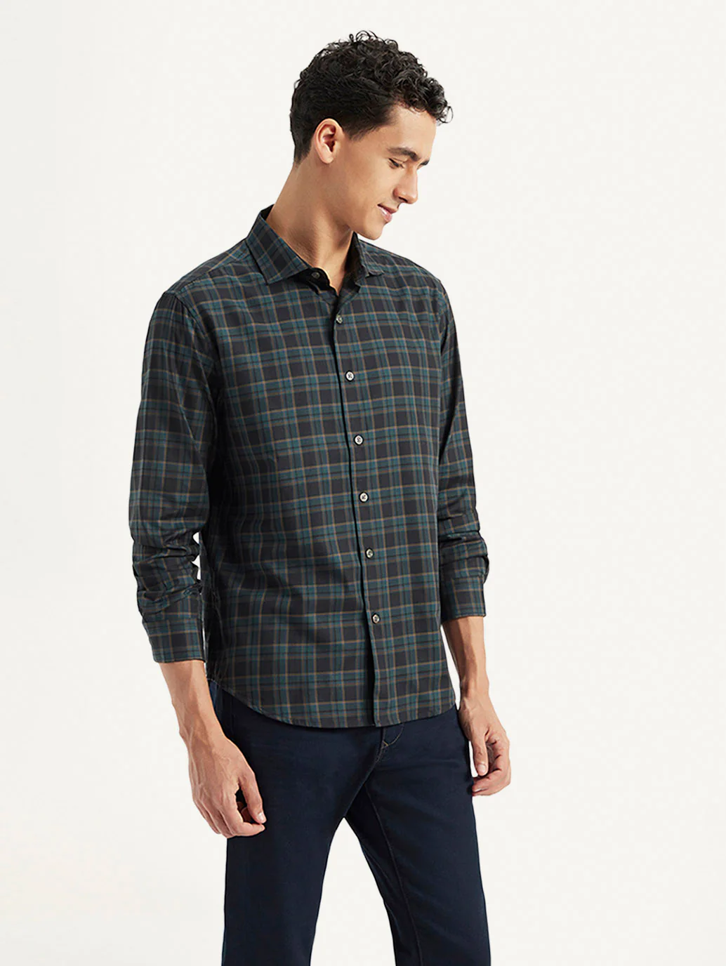 Men's Redloop Checkered Slim Fit Shirt - Image 5