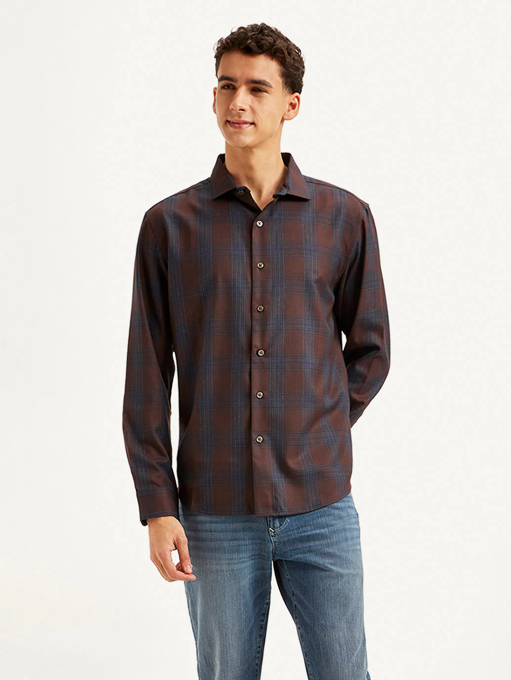 Men's Redloop Checkered Slim Fit Shirt - Image 2