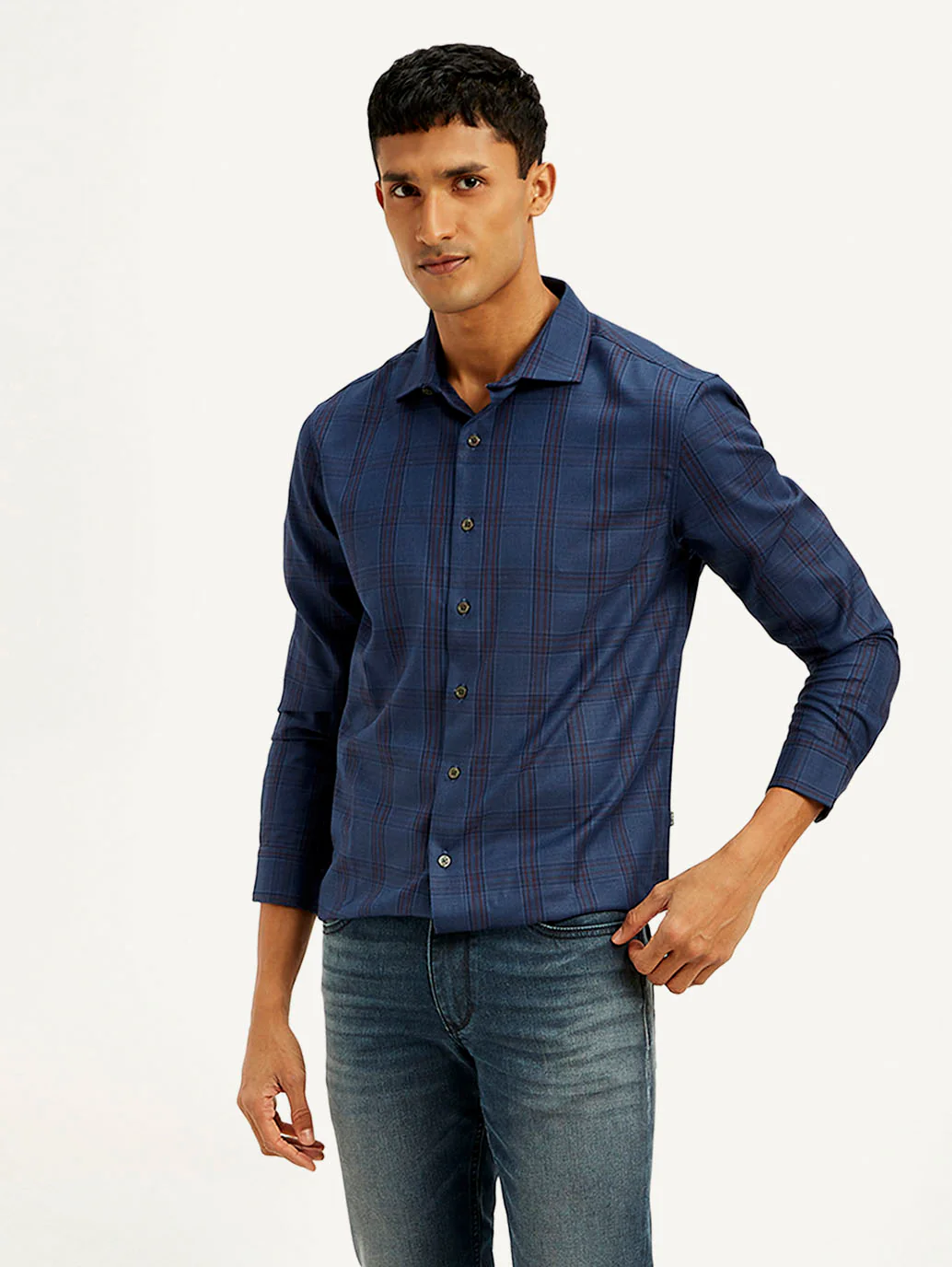 Men's Redloop Checkered Slim Fit Shirt