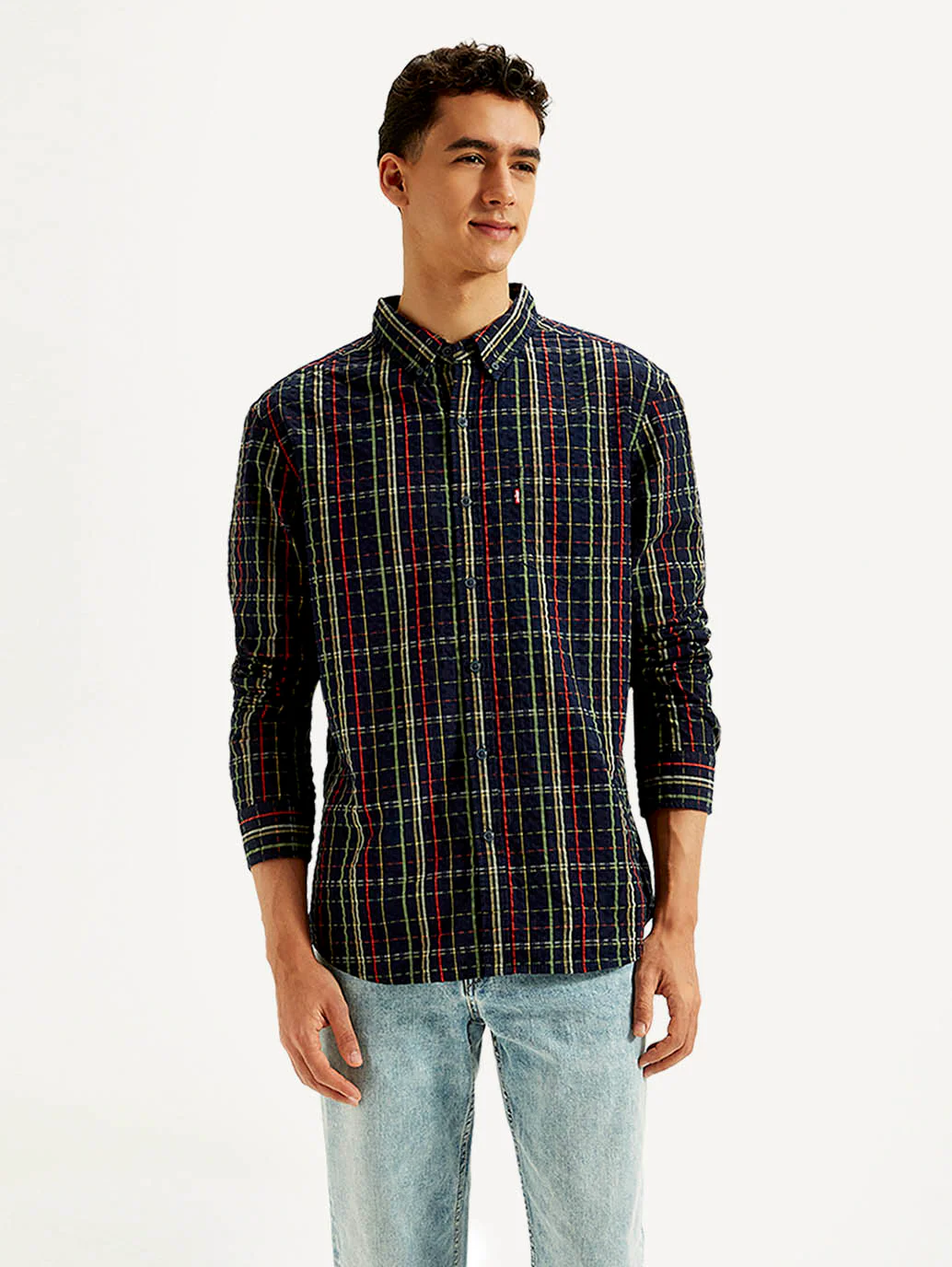 Men's Checkered Slim Fit Shirt - Image 2