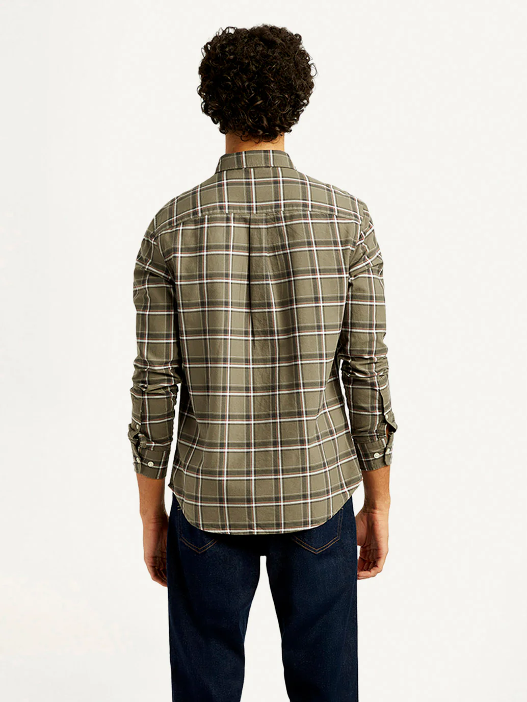 Men's Checkered Slim Fit Oxford Shirt - Image 2