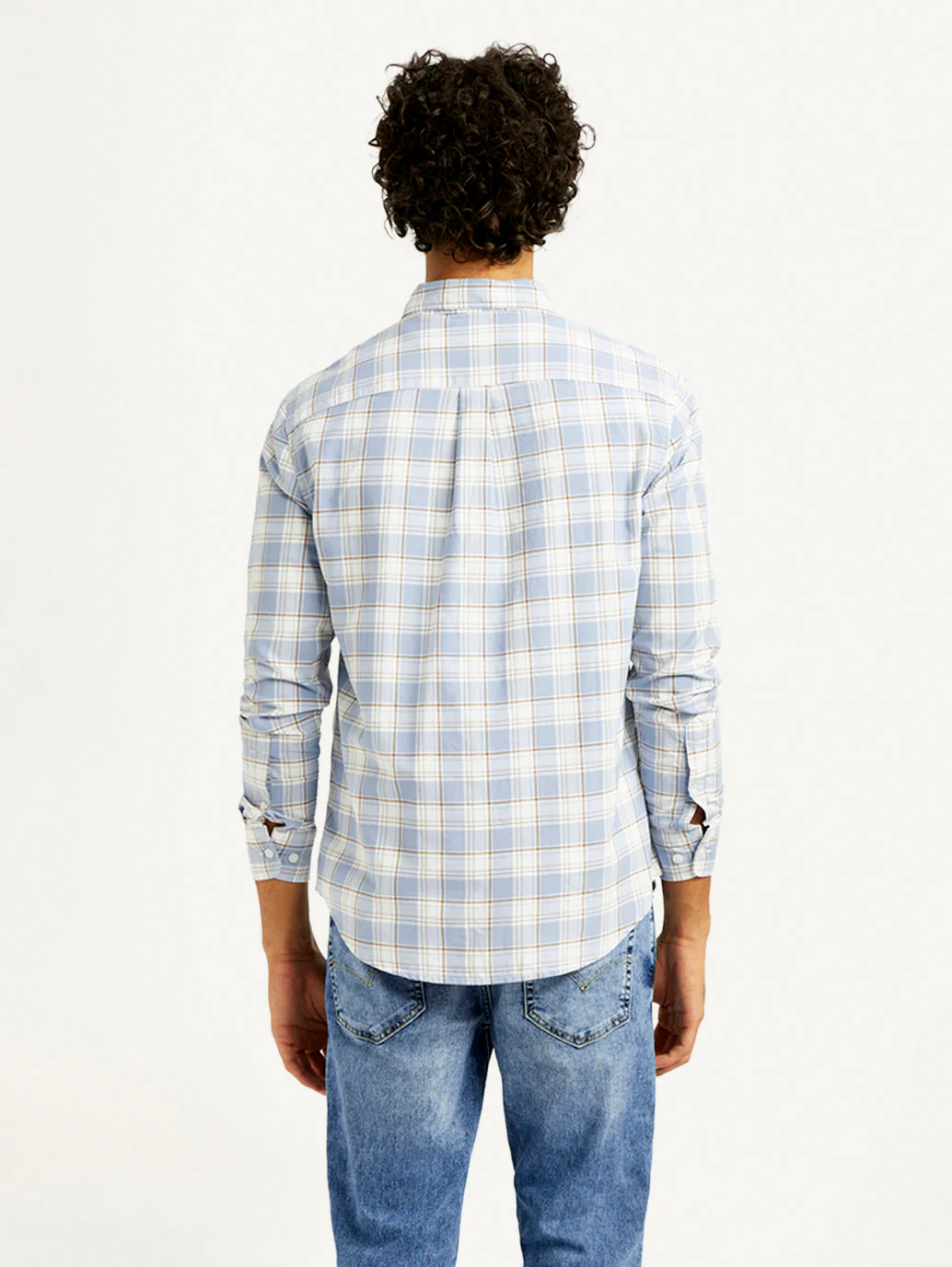 Men's Checkered Slim Fit Oxford Shirt - Image 4