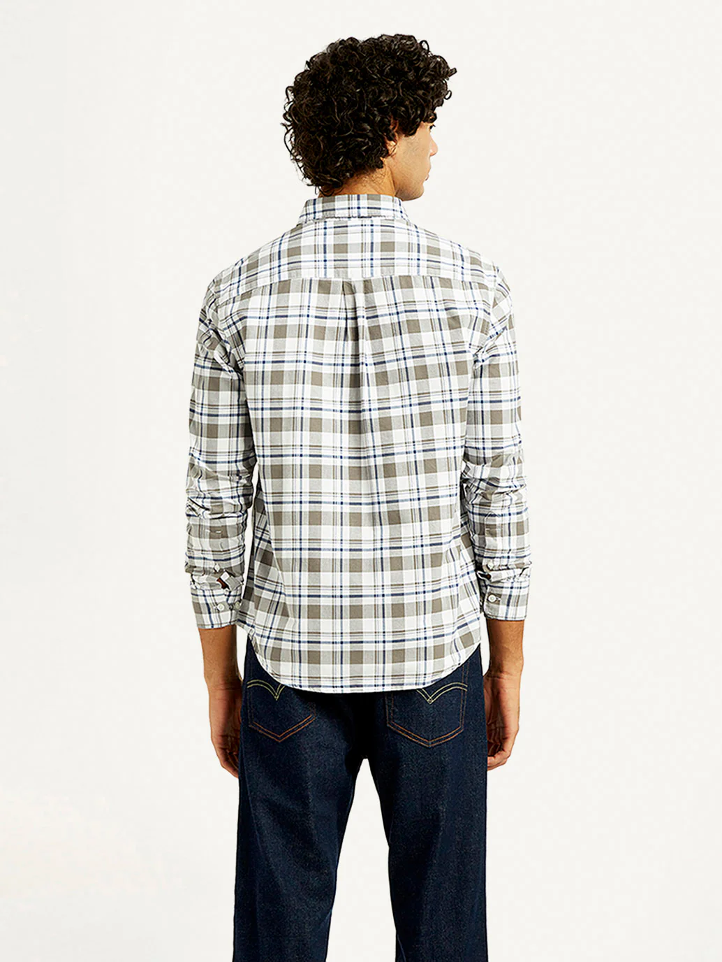 Men's Checkered Slim Fit Oxford Shirt - Image 4