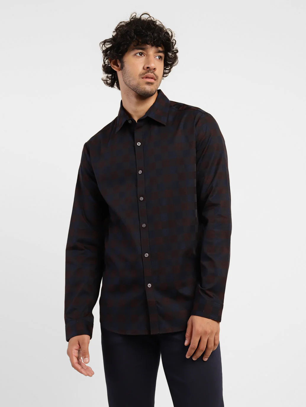 Men's Checkered Slim Fit Shirt