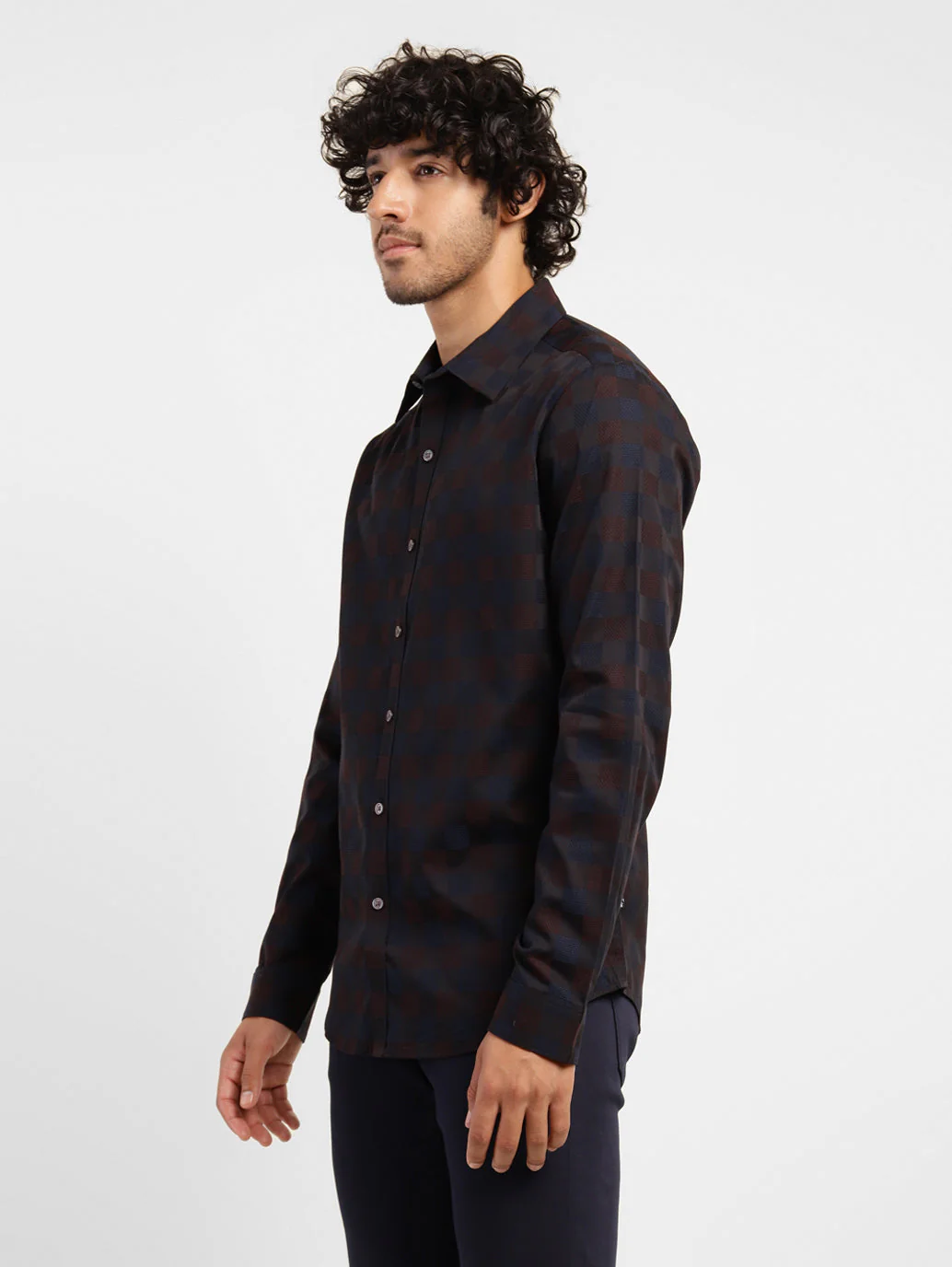 Men's Checkered Slim Fit Shirt - Image 3
