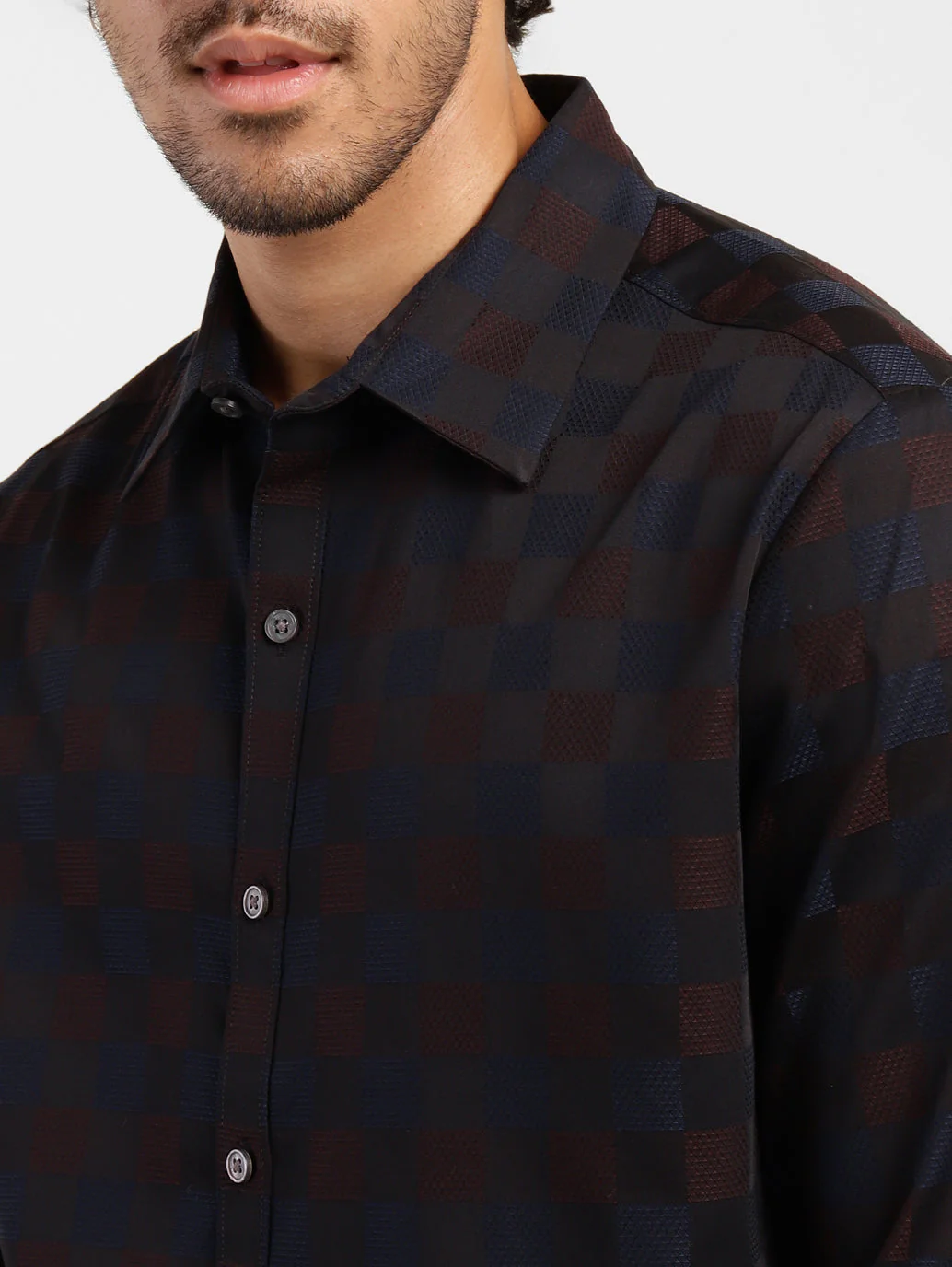 Men's Checkered Slim Fit Shirt - Image 4