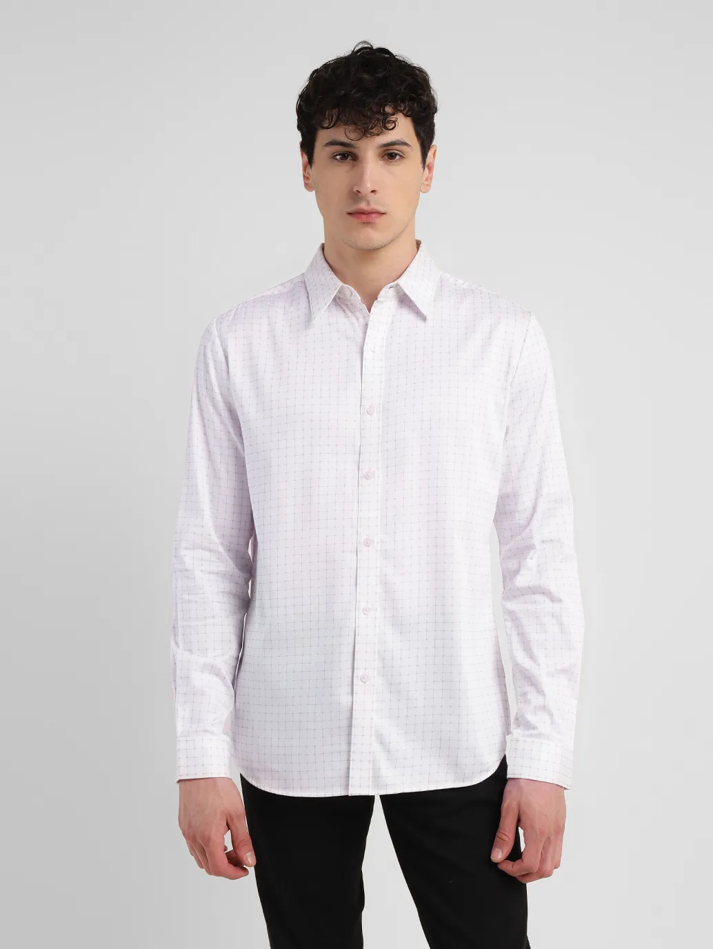 Men's Redloop Checkered Slim Fit Shirt - Image 2