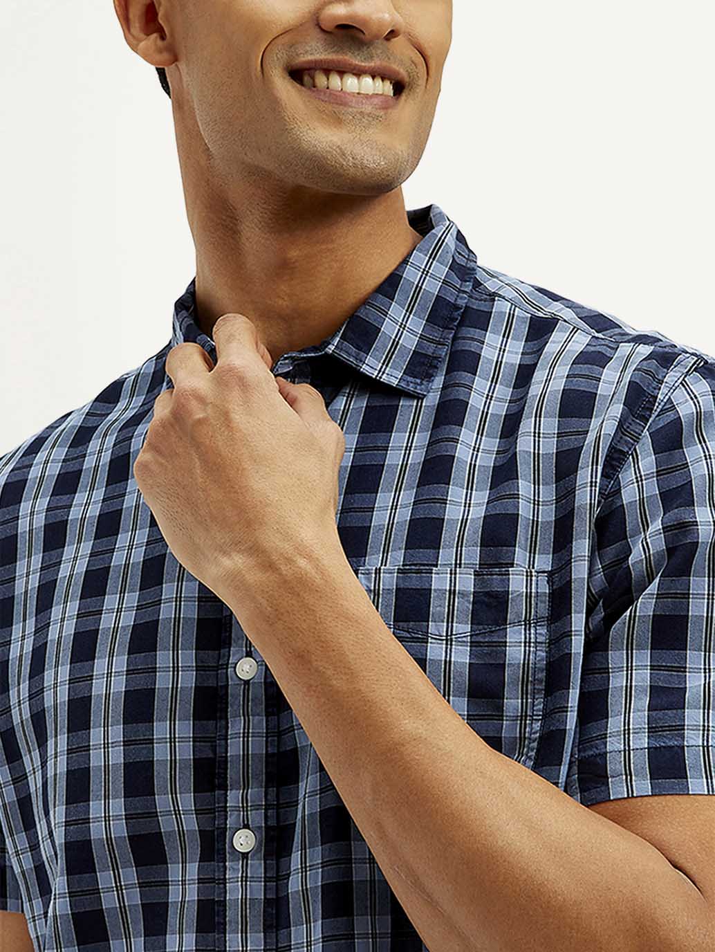 Men's Checkered Slim Fit Shirt - Image 4