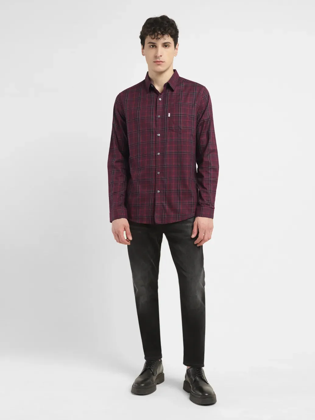 Men's Redloop Checkered Slim Fit Shirt