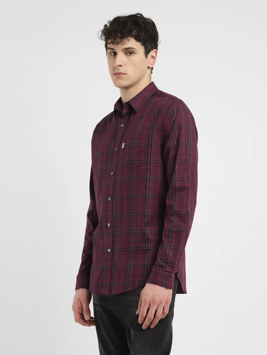 Men's Redloop Checkered Slim Fit Shirt - Image 4