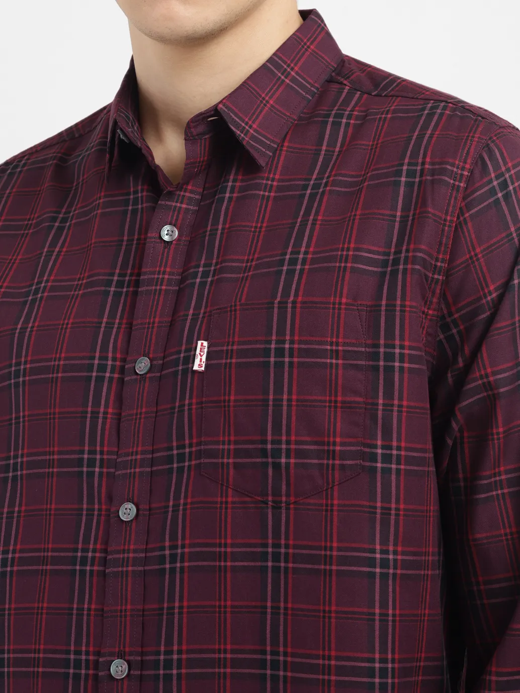 Men's Redloop Checkered Slim Fit Shirt - Image 5