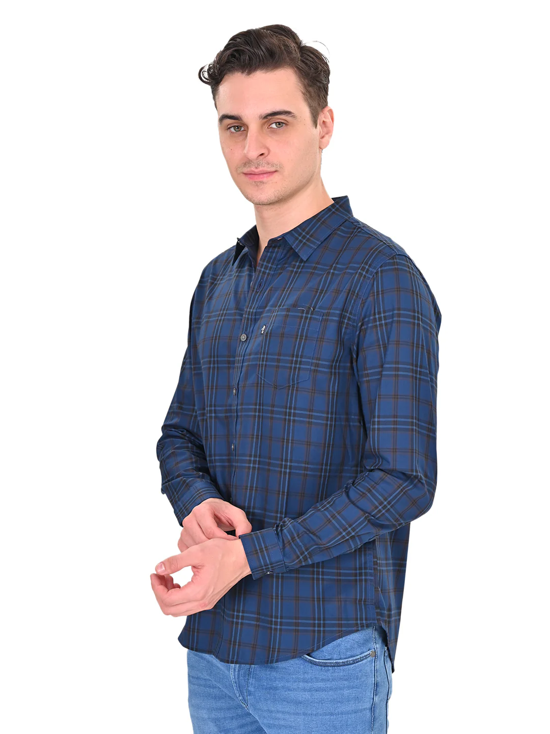 Men's Redloop Checkered Slim Fit Shirt - Image 6