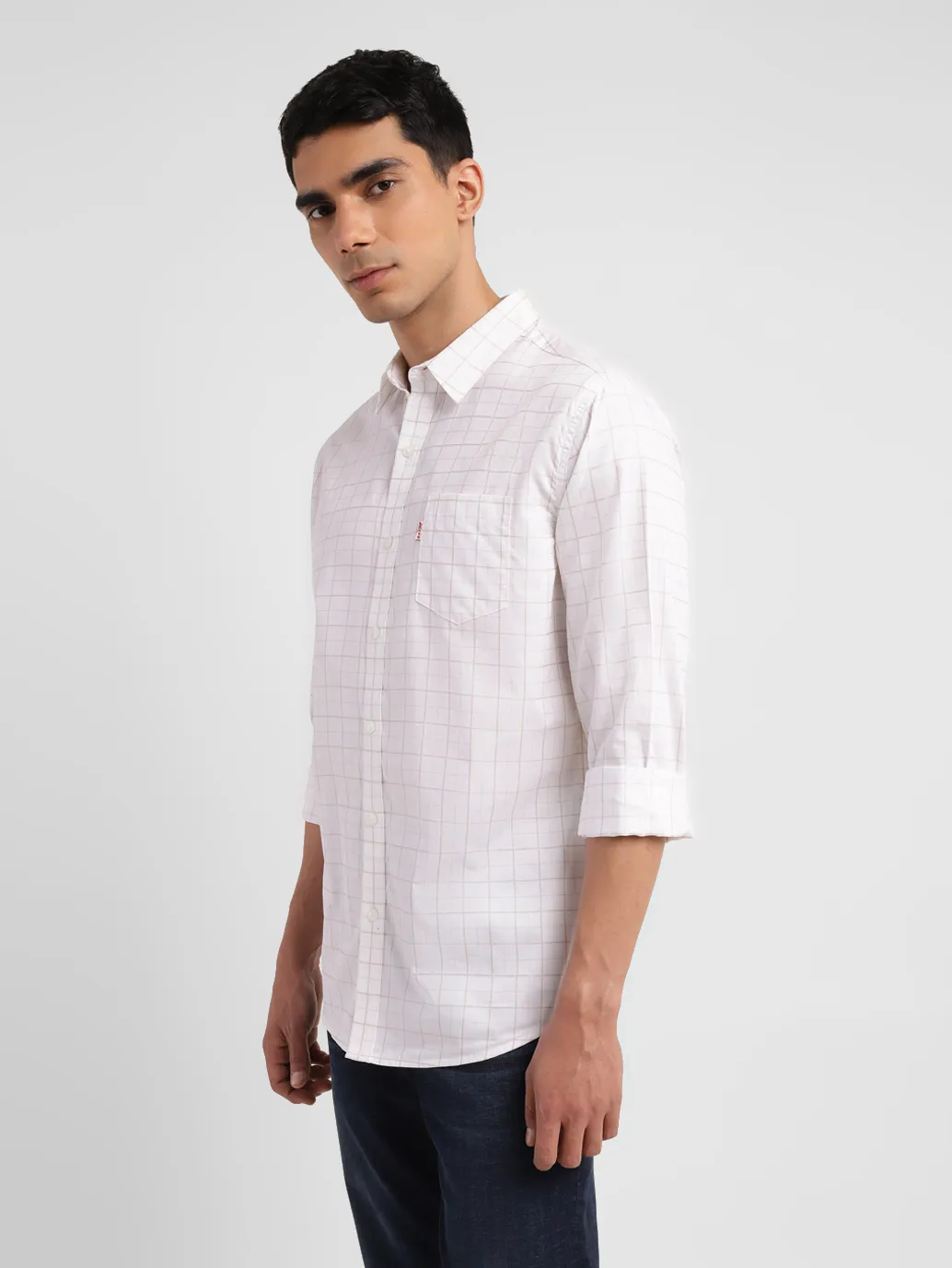 Men's Redloop Checkered Slim Fit Shirt - Image 4