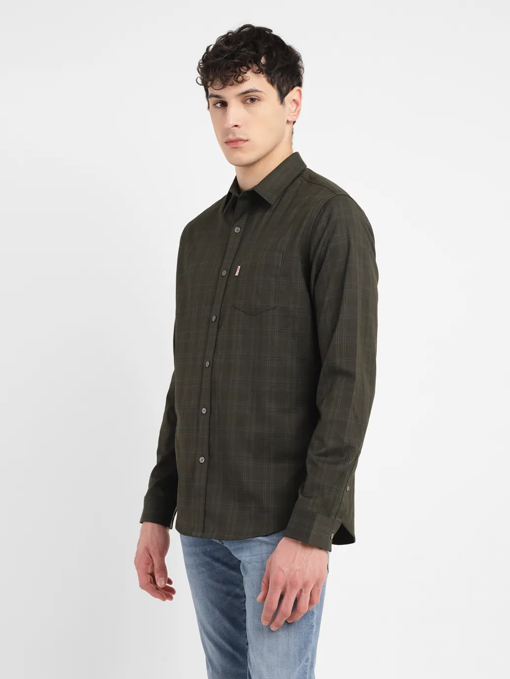 Men's Redloop Checkered Slim Fit Shirt - Image 4