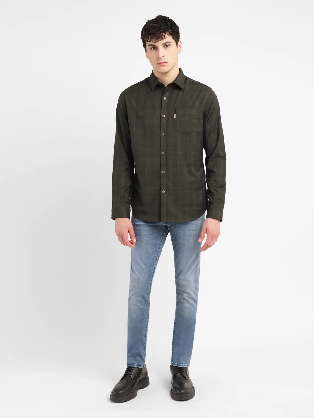 Men's Redloop Checkered Slim Fit Shirt - Image 6