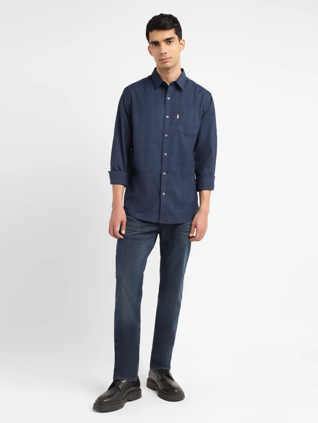 Men's Redloop Checkered Slim Fit Shirt - Image 6